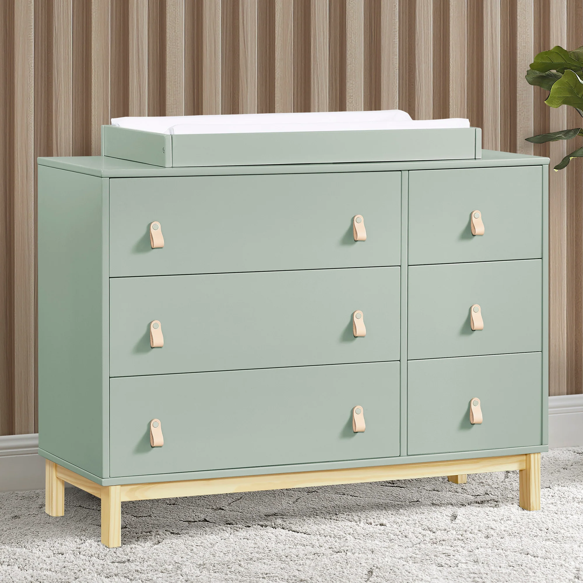 babyGap Legacy 6 Drawer Dresser with Leather Pulls and Interlocking Drawers - Image 24
