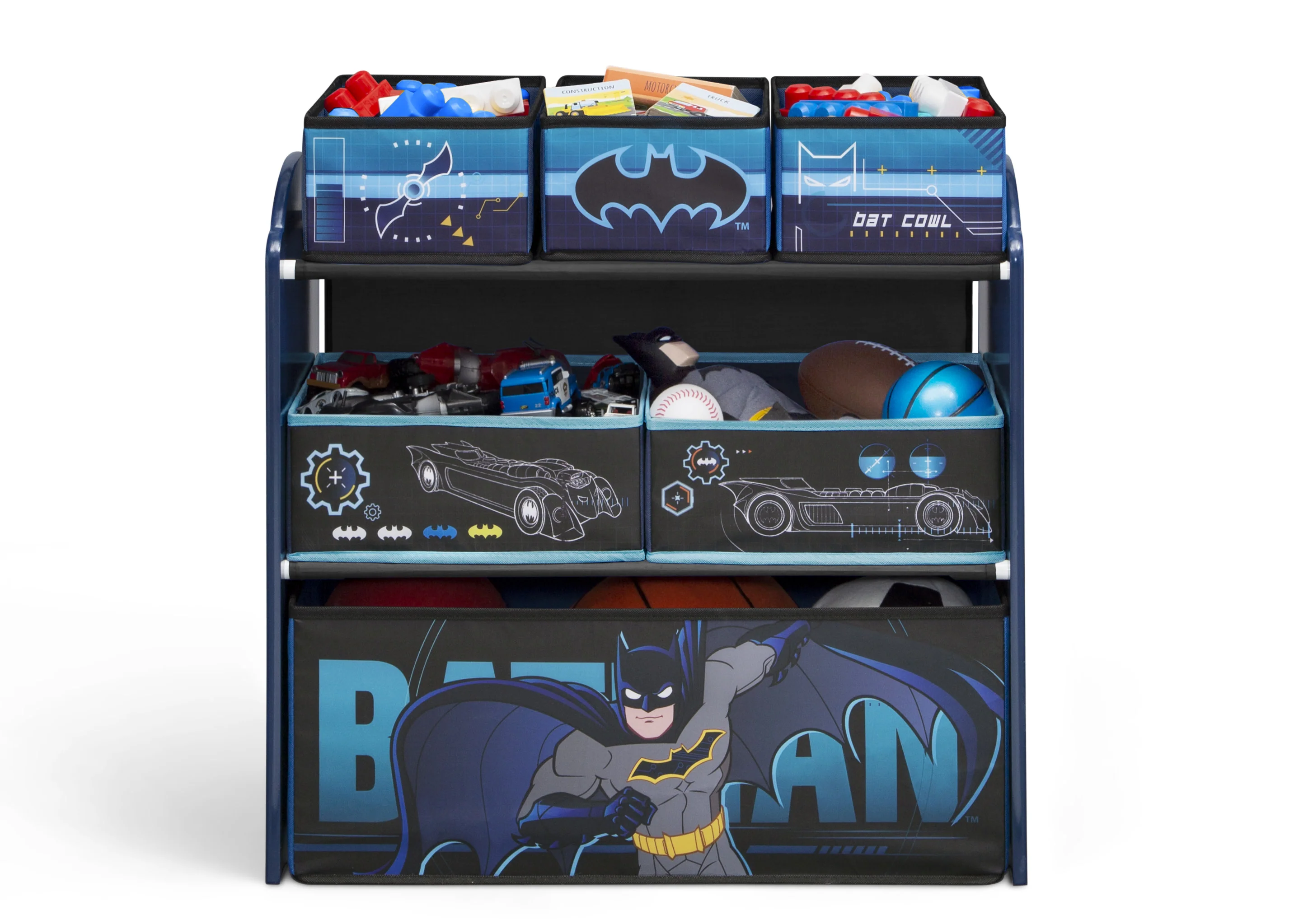 Batman 6 Bin Design and Store Toy Organizer - Image 2