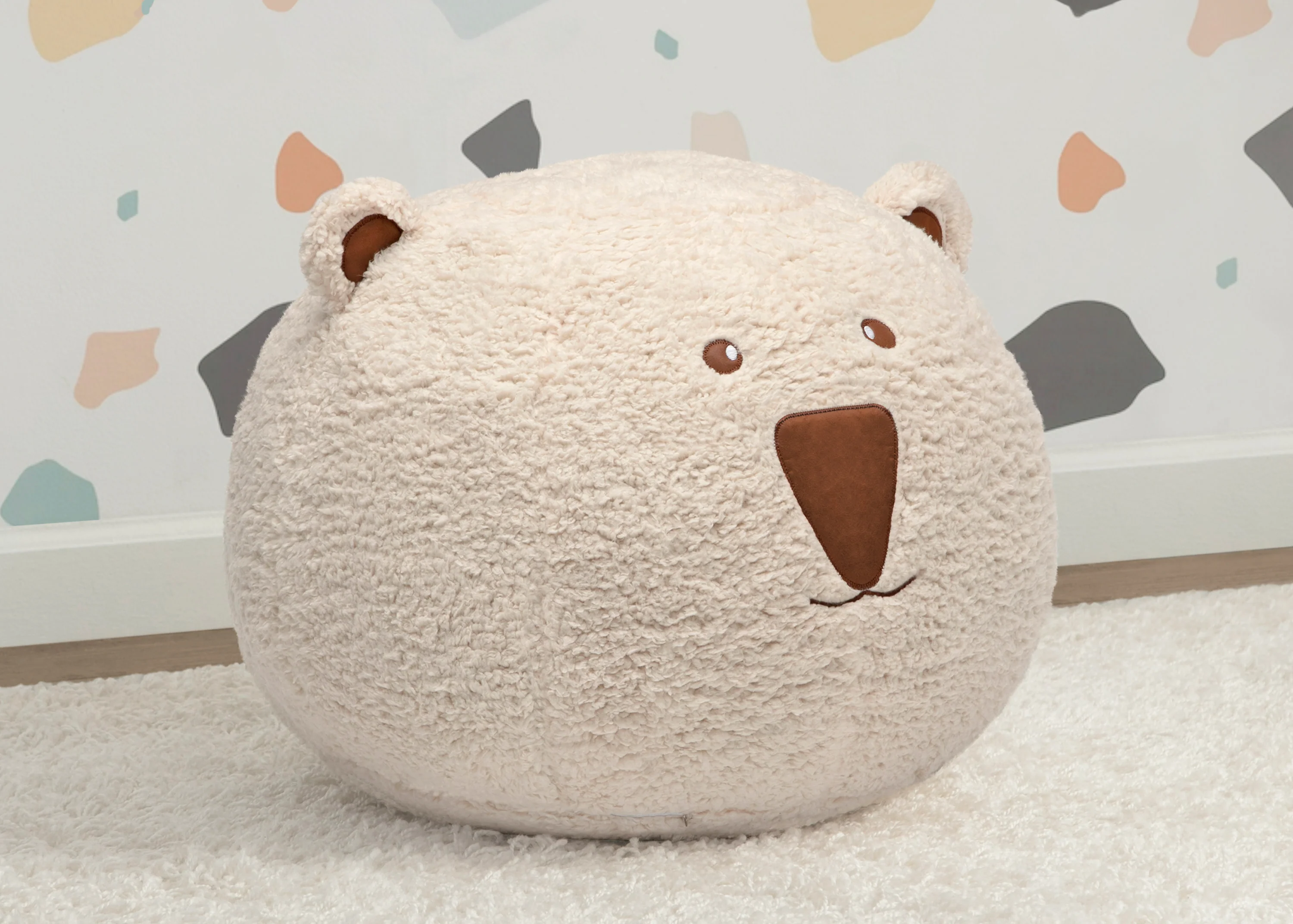 Bear Plush Foam Pouf Ottoman - Image 2