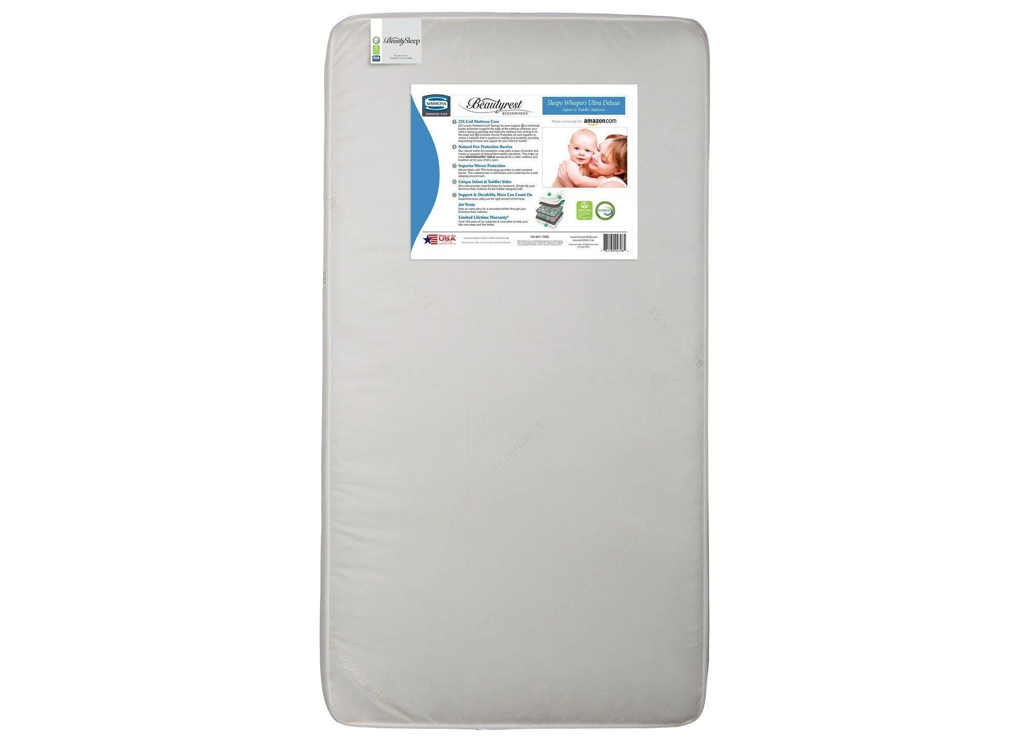 Simmons Kids Beautyrest® Beginnings Sleepy Whispers Ultra Deluxe 231 Pocketed Coil - Image 3