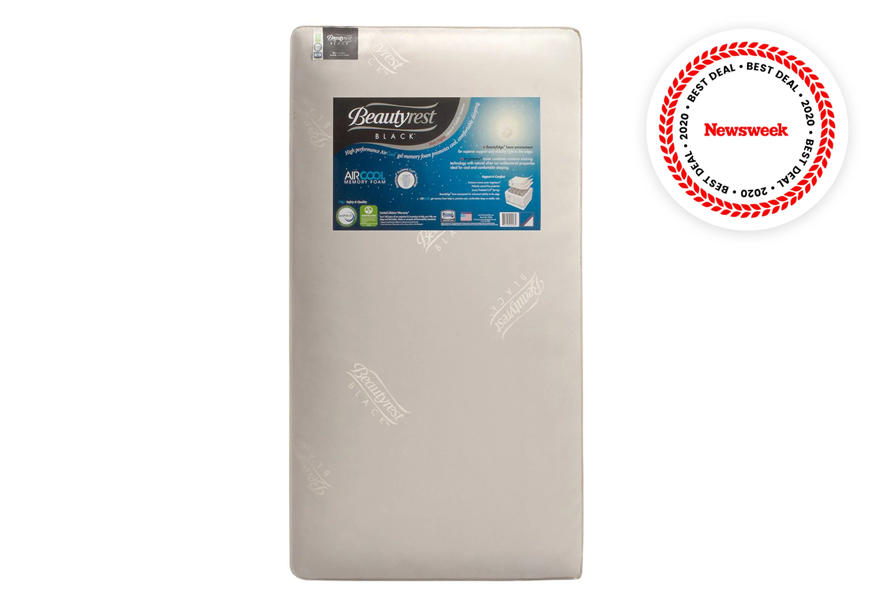 xBeautyrest Black AIRCOOL Two-Stage Crib and Toddler Mattress - Image 2