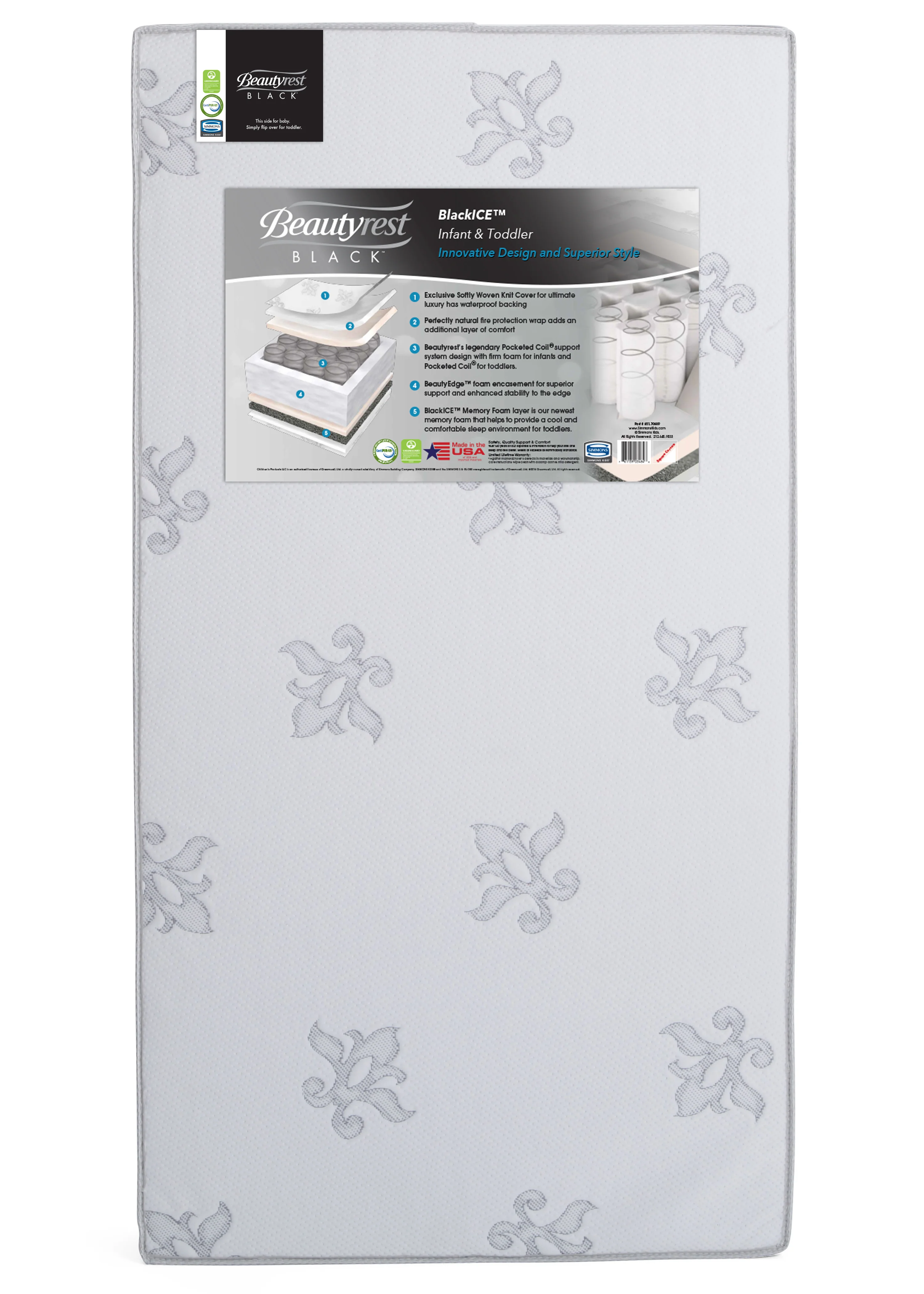 Beautyrest Black BlackICE Crib and Toddler Mattress - Image 2