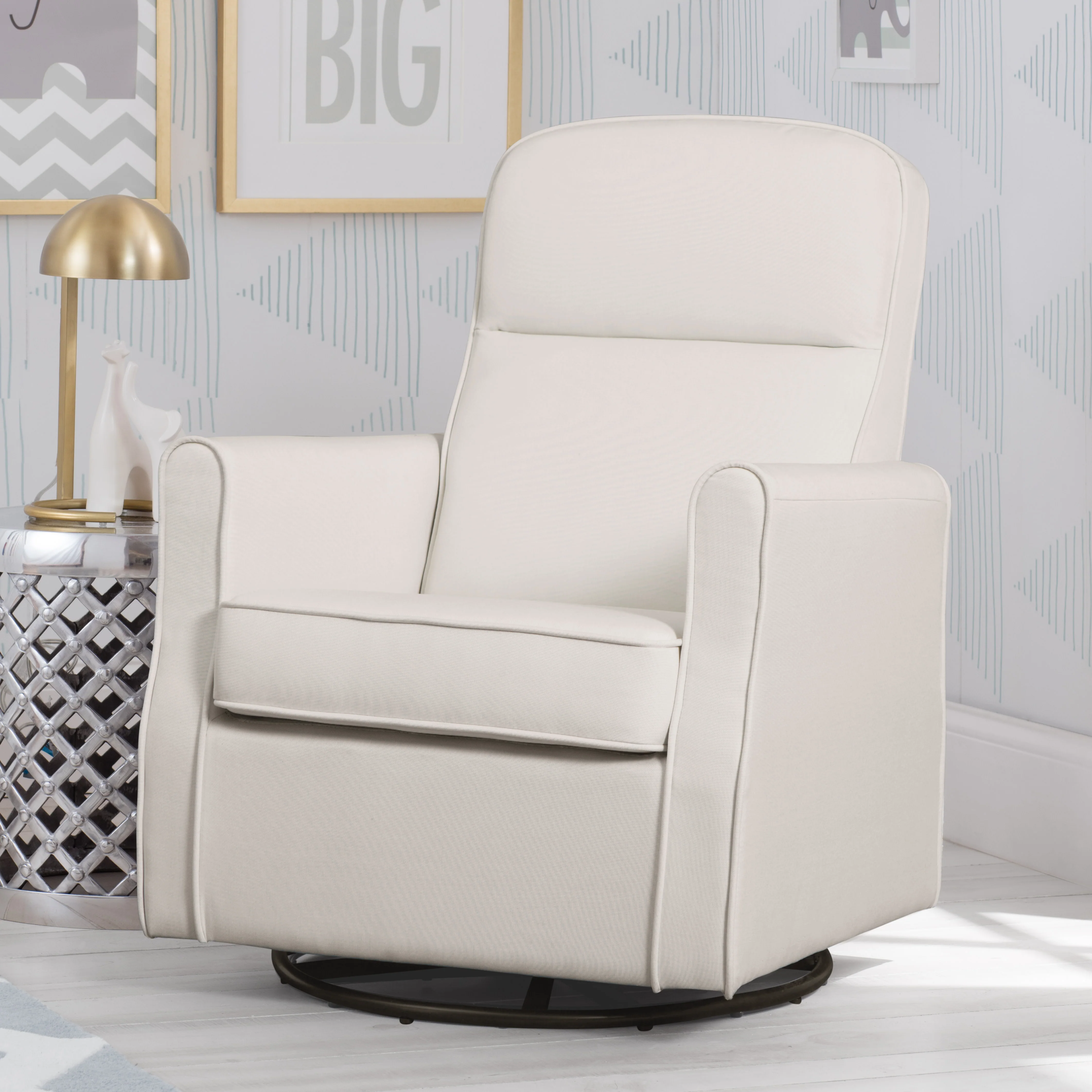 Blair Slim Nursery Glider Swivel Rocker Chair - Image 13