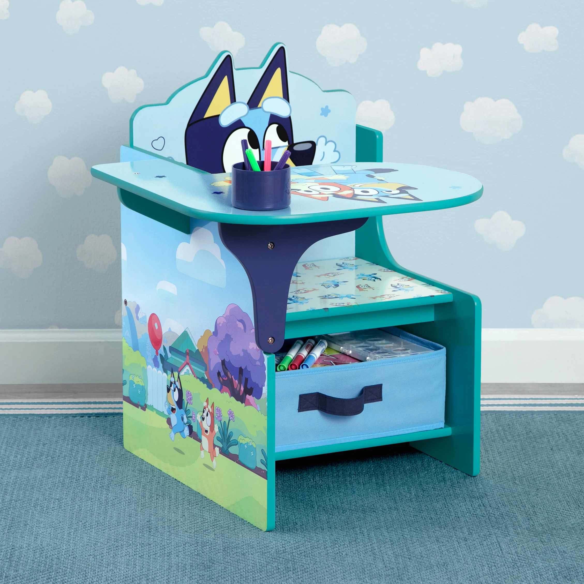 Bluey Chair Desk with Storage Bin - Image 10