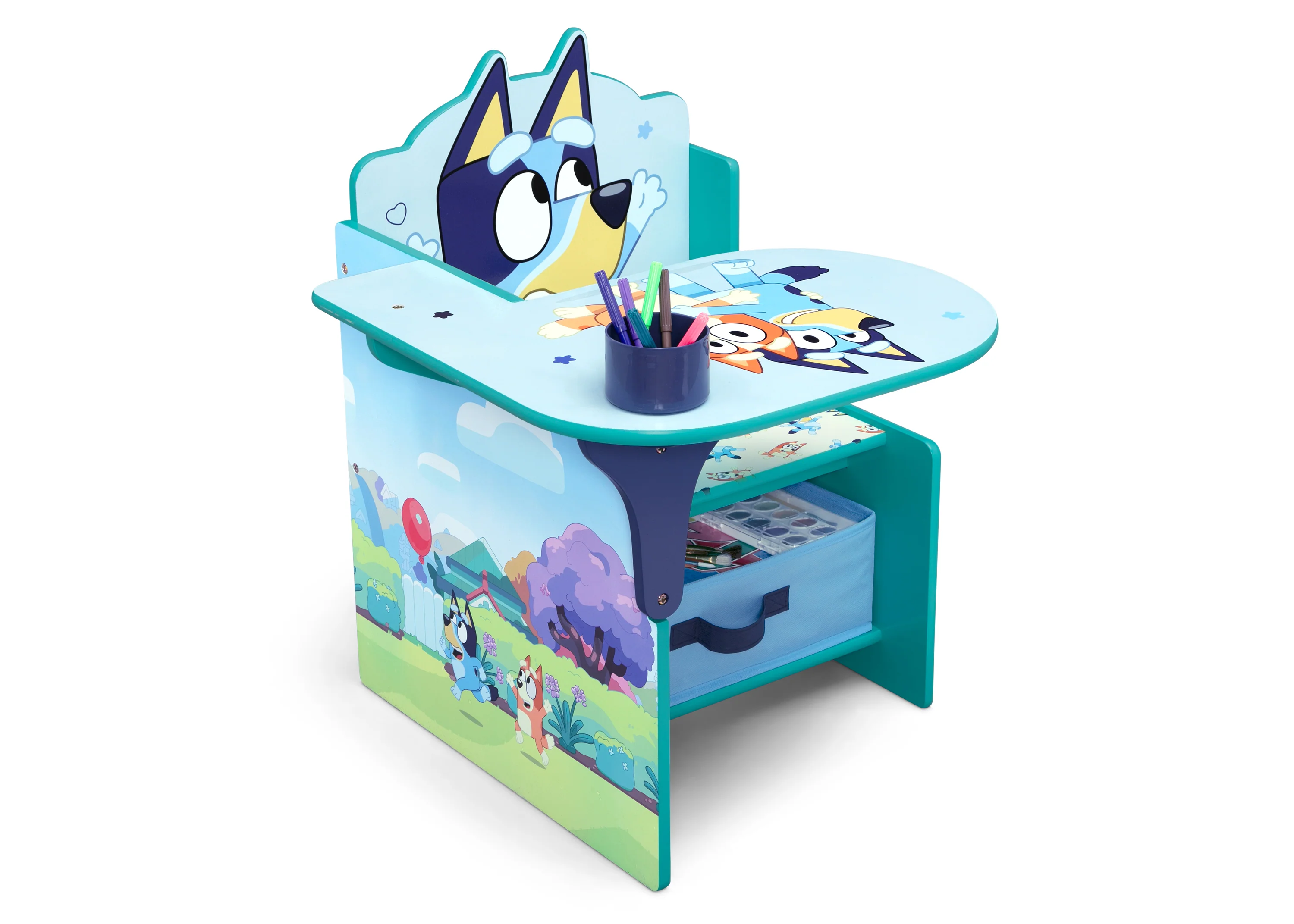 Bluey Chair Desk with Storage Bin - Image 2