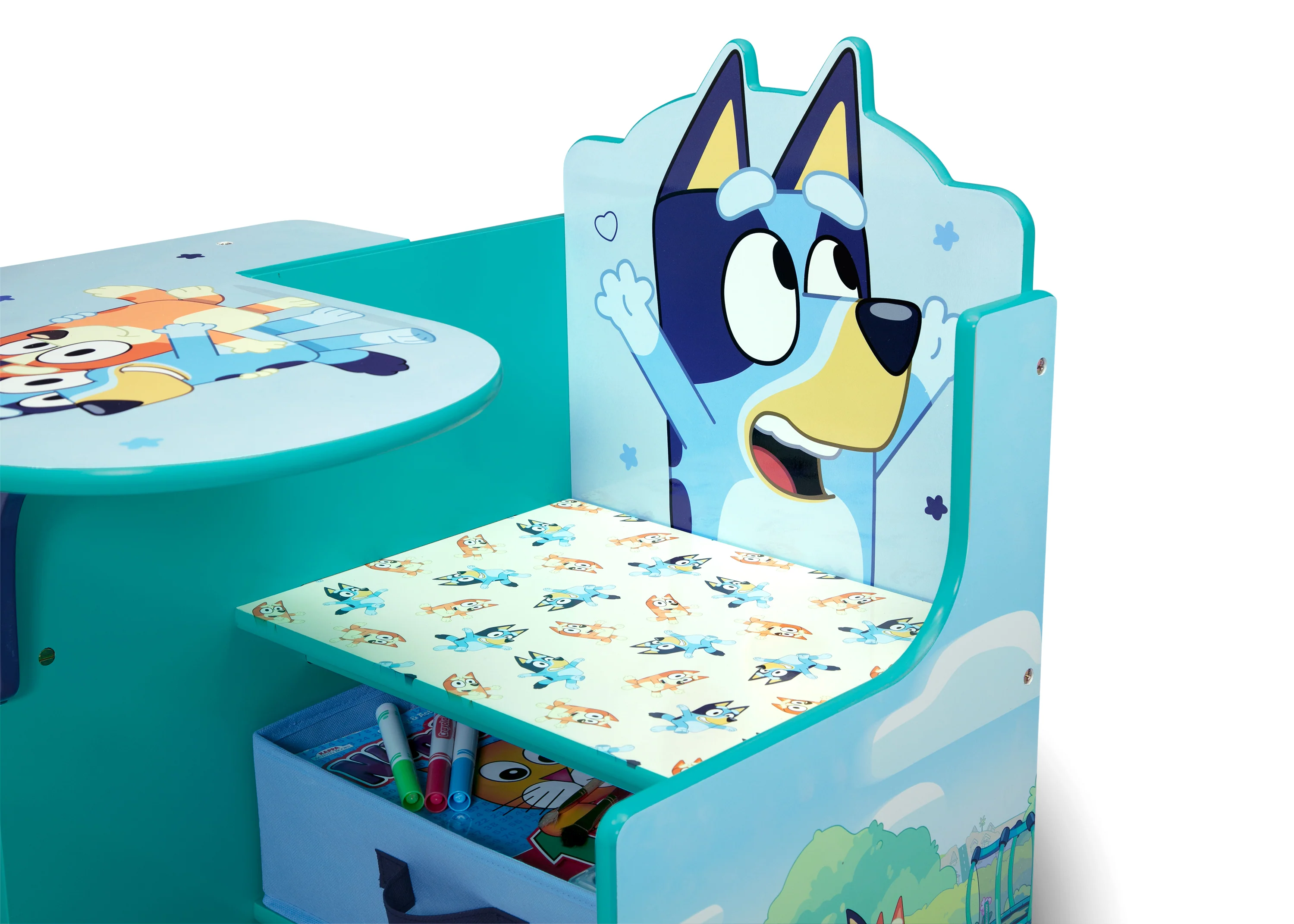 Bluey Chair Desk with Storage Bin - Image 3