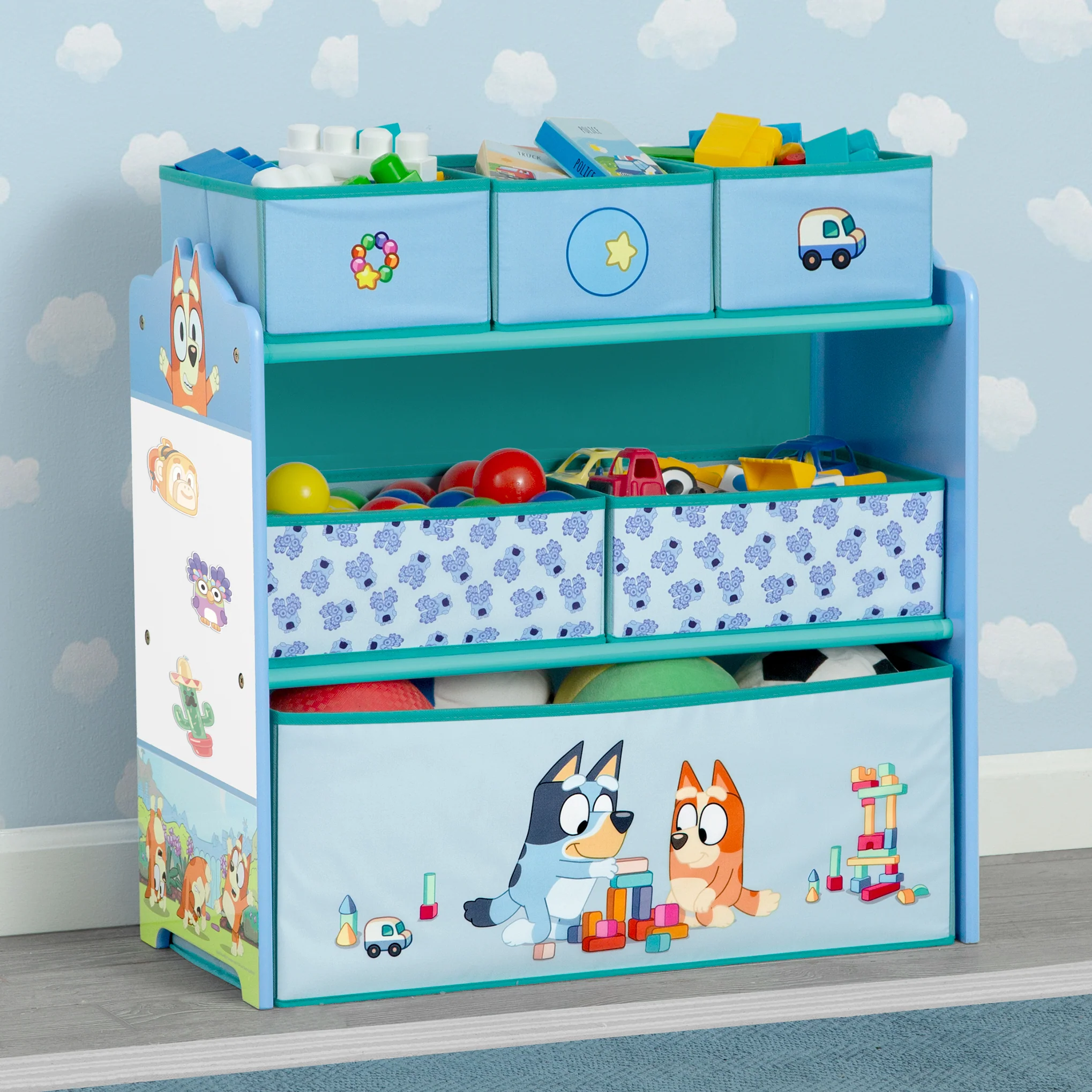 Bluey Design & Store 6 Bin Toy Storage Organizer - Image 12