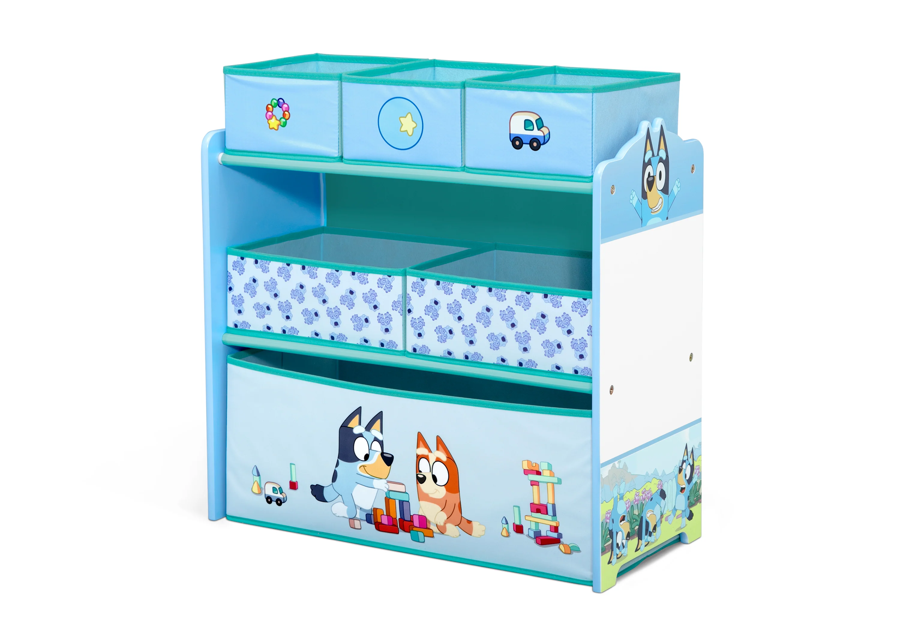 Bluey Design & Store 6 Bin Toy Storage Organizer - Image 3