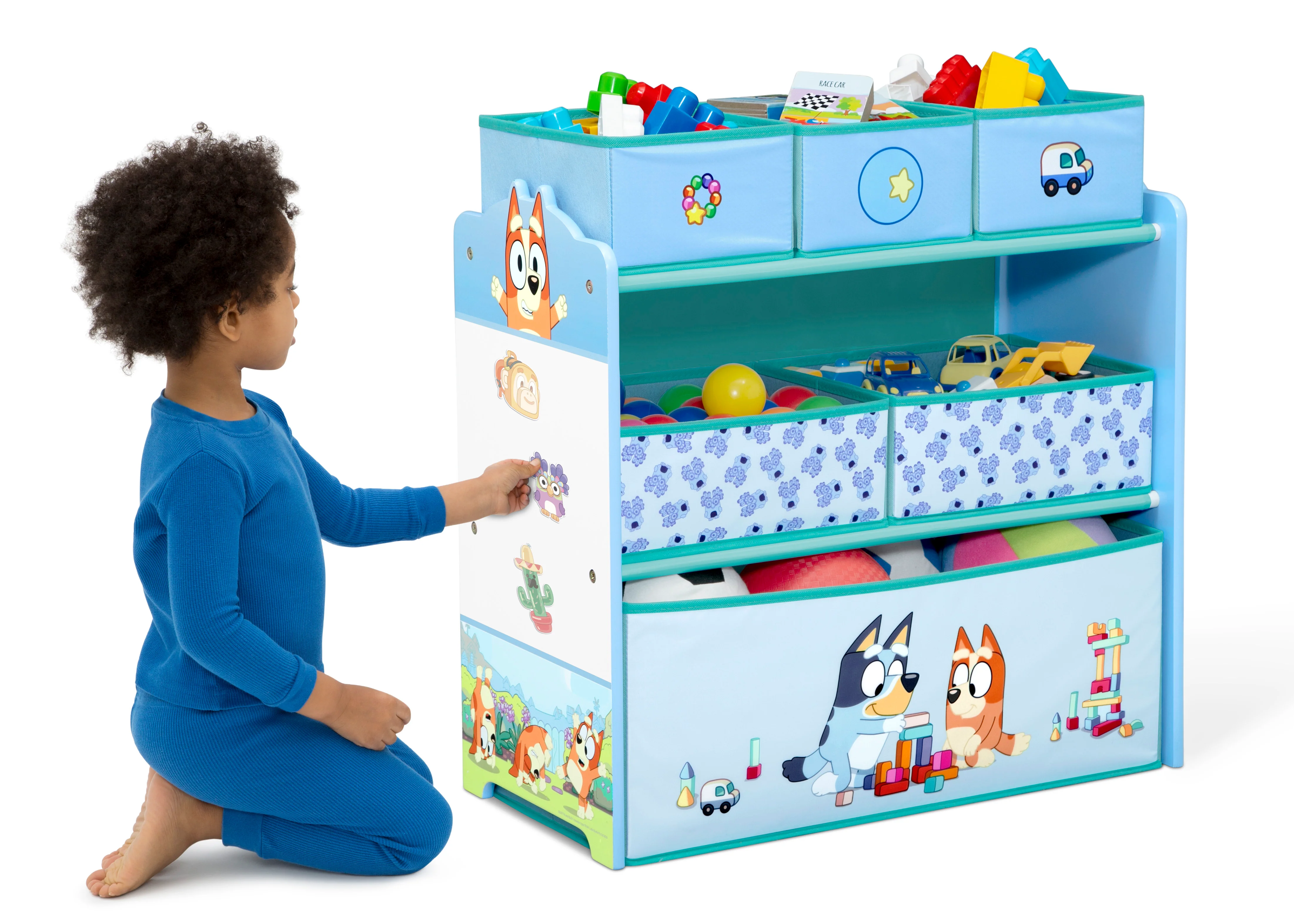 Bluey Design & Store 6 Bin Toy Storage Organizer - Image 4