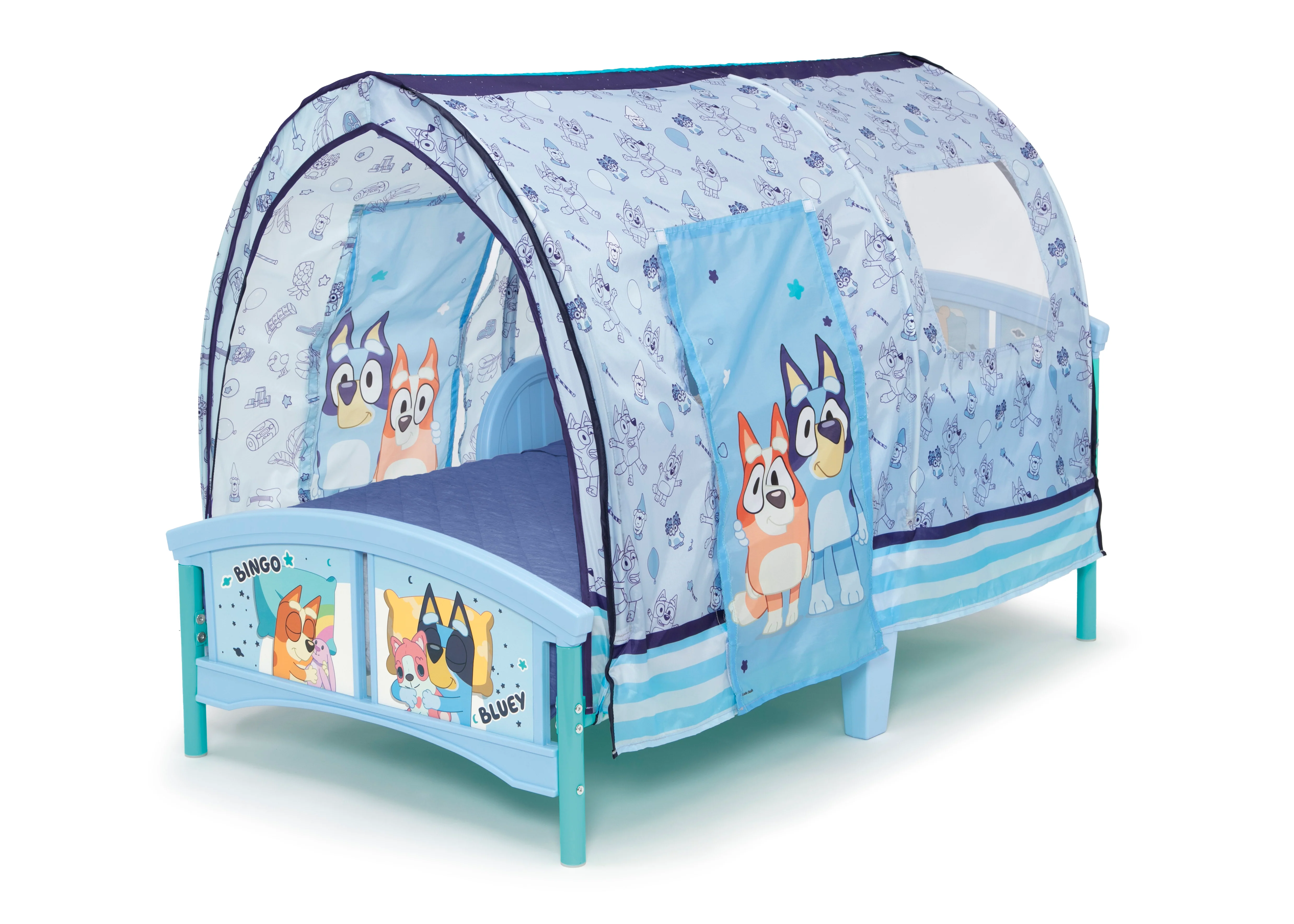 Bluey Plastic Toddler Bed with Tent - Image 5