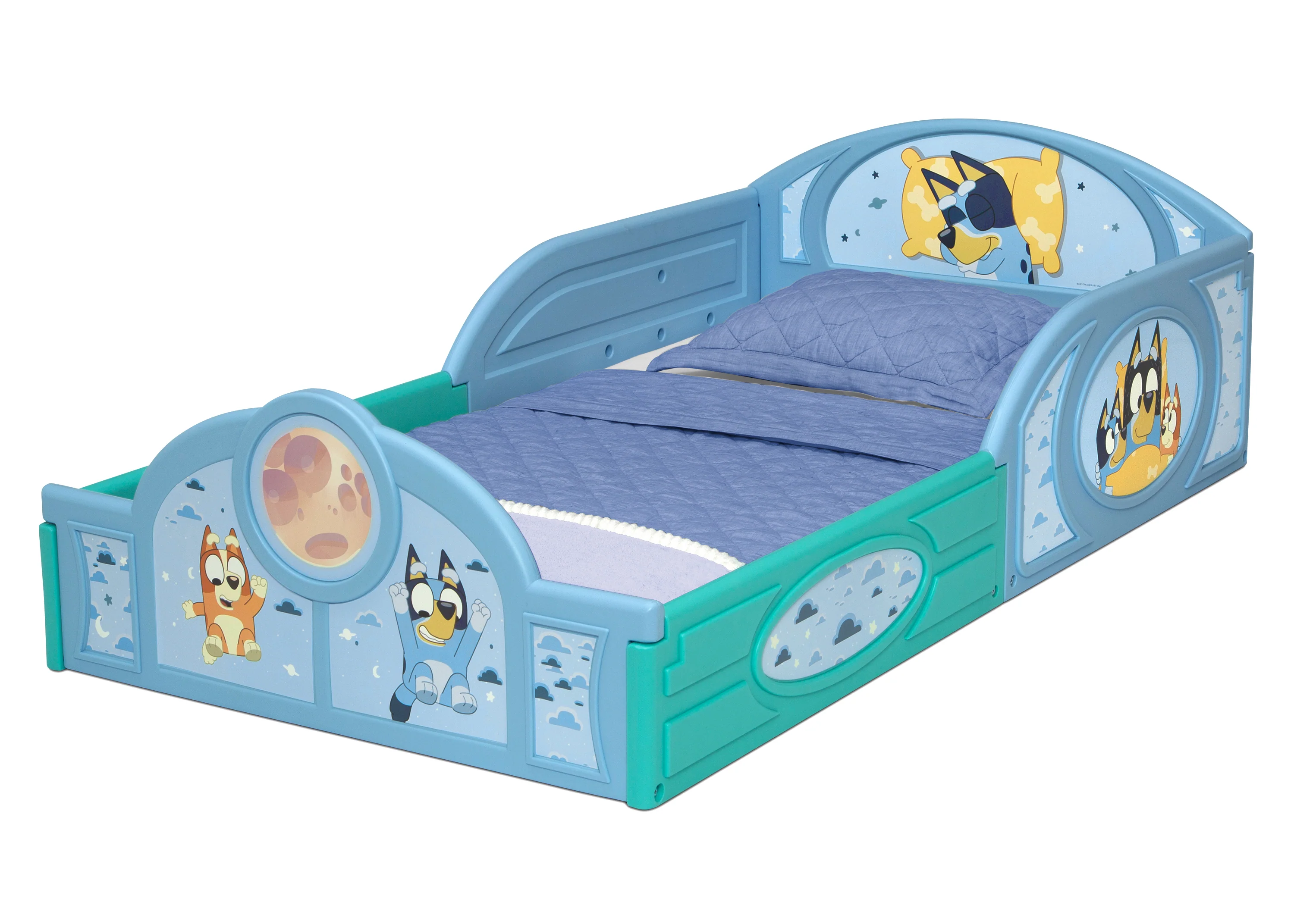 Bluey Sleep and Play Toddler Bed with Built-In Guardrails - Image 4