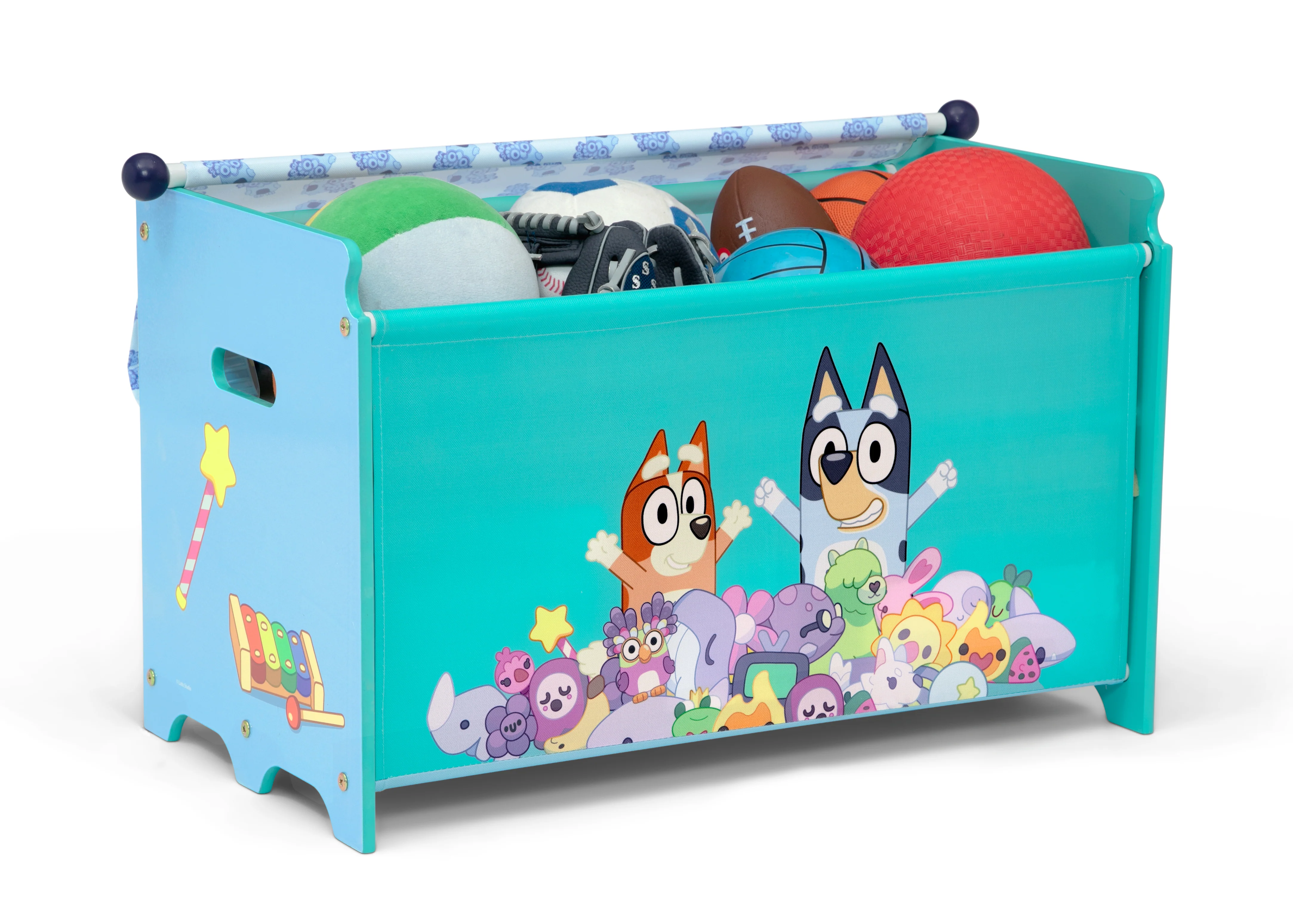 Bluey Toy Box with Retractable Fabric Top - Image 4