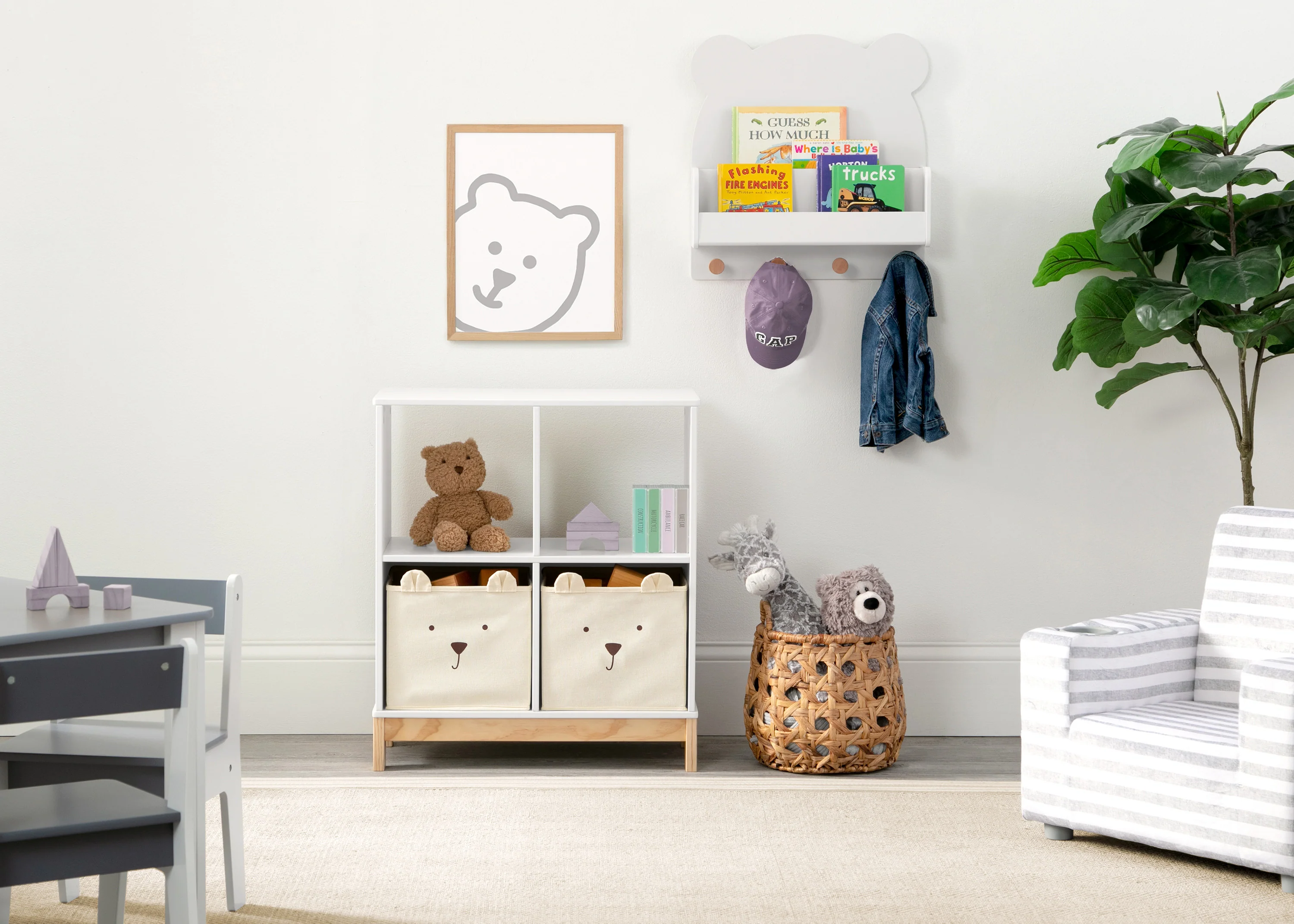 Brannan Bear Wall Shelf with 4 Hooks - Image 2