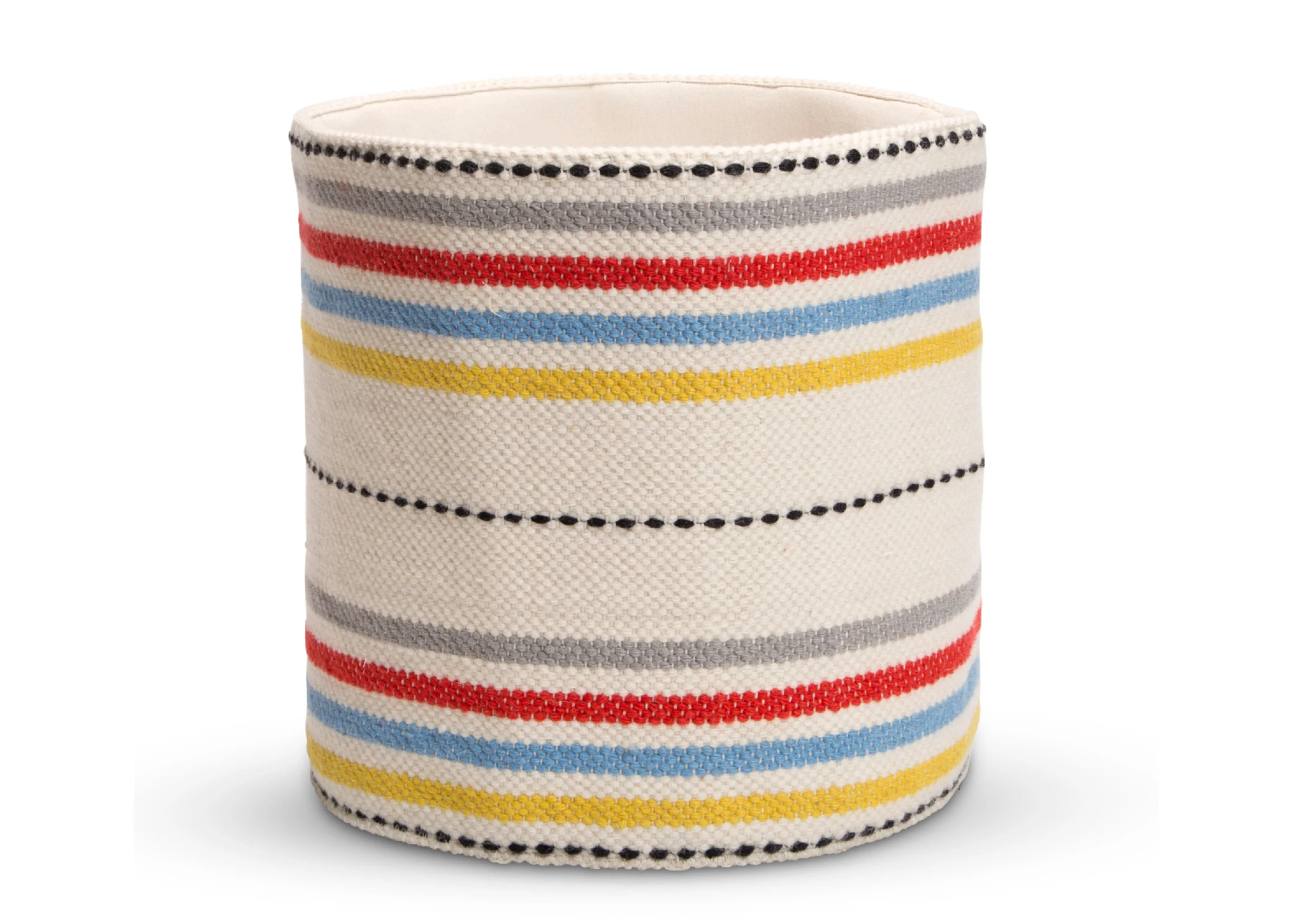 Bright Stripes Handwoven Basket - Image 2