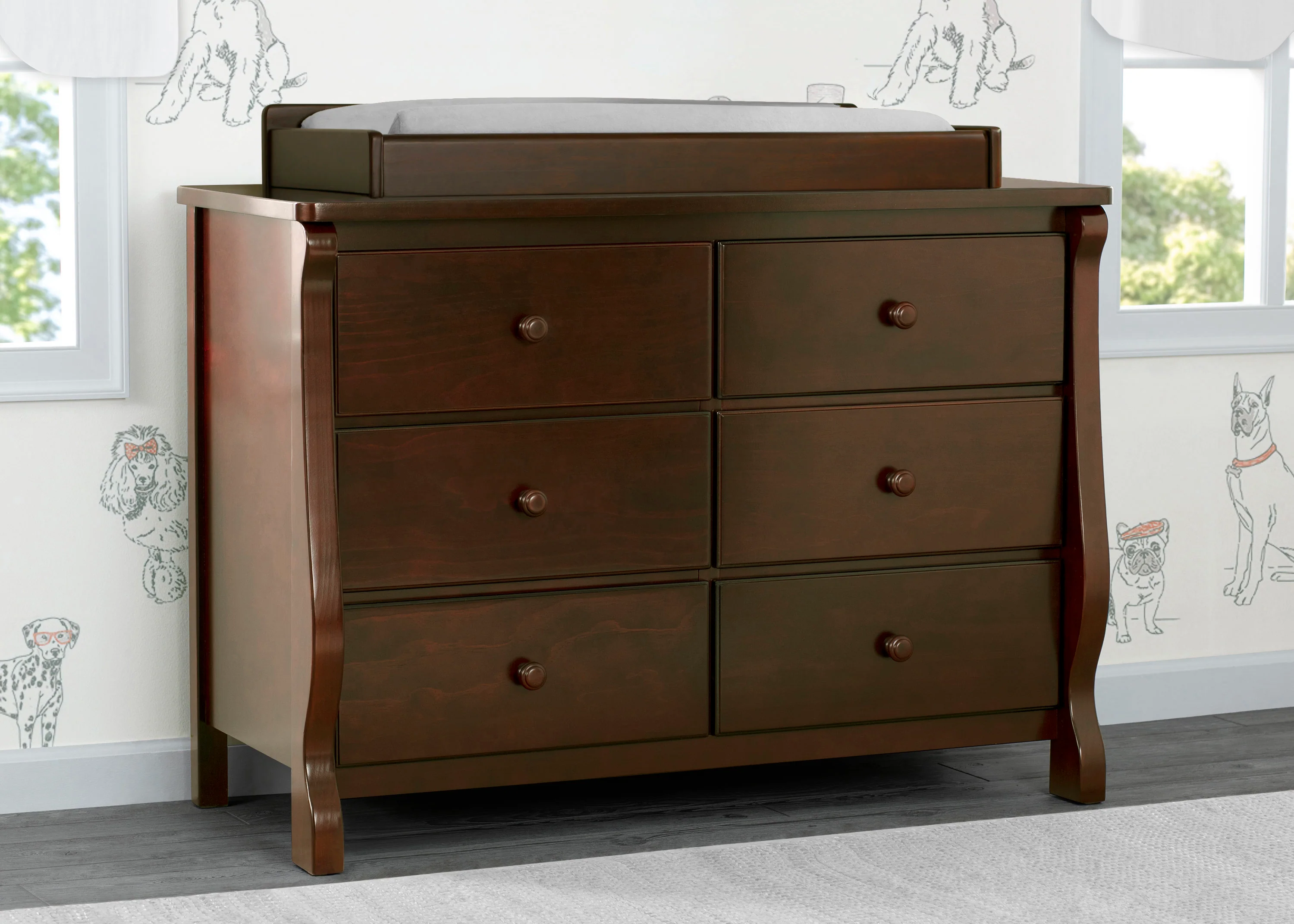 Canton / Eclipse 6 Drawer Dresser with Interlocking Drawers - Image 11