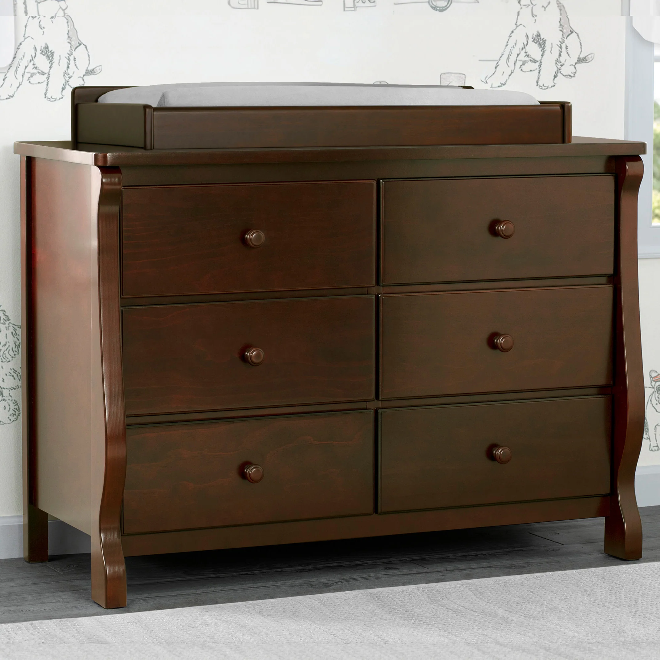 Canton / Eclipse 6 Drawer Dresser with Interlocking Drawers - Image 12