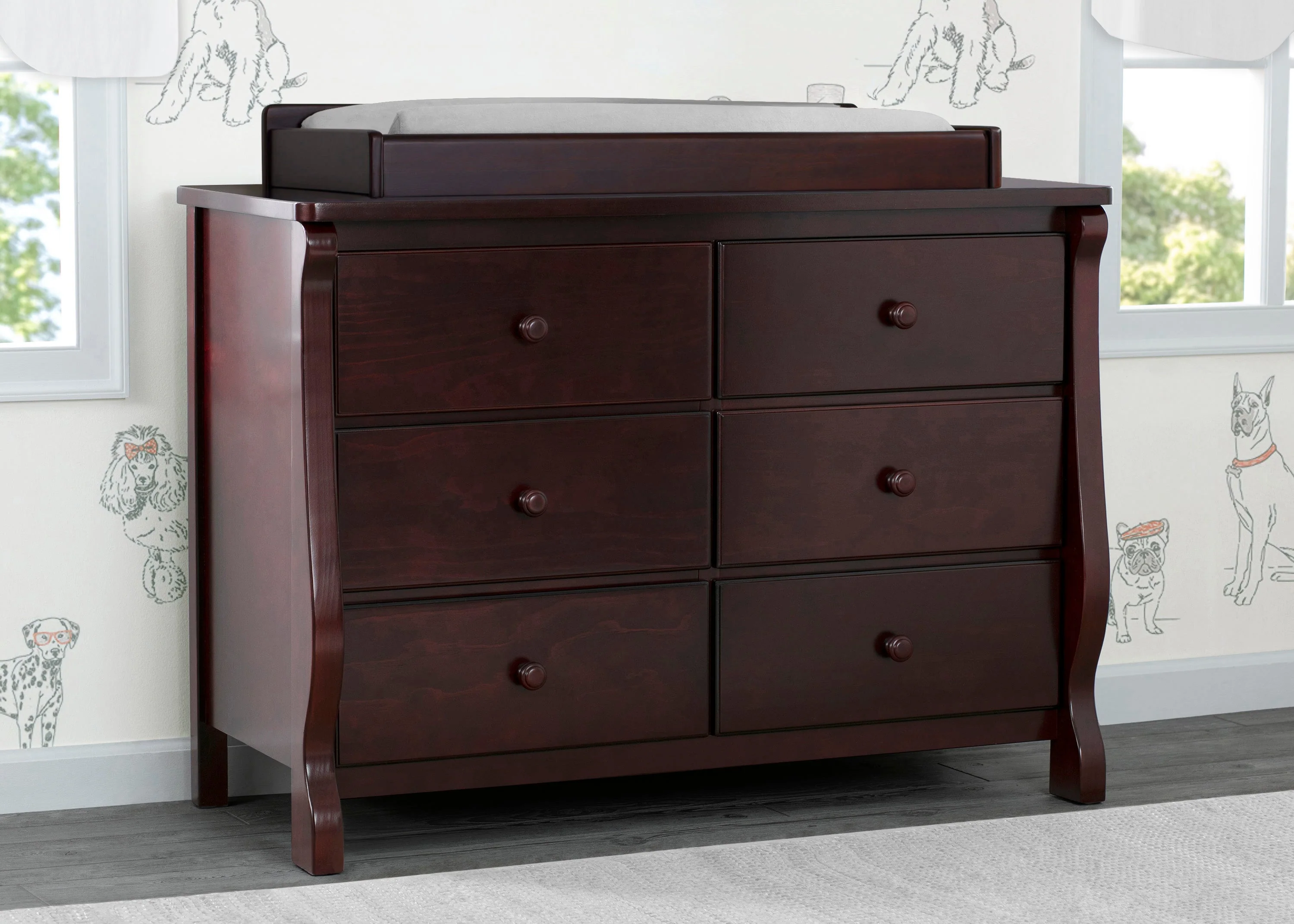 Canton / Eclipse 6 Drawer Dresser with Interlocking Drawers - Image 2