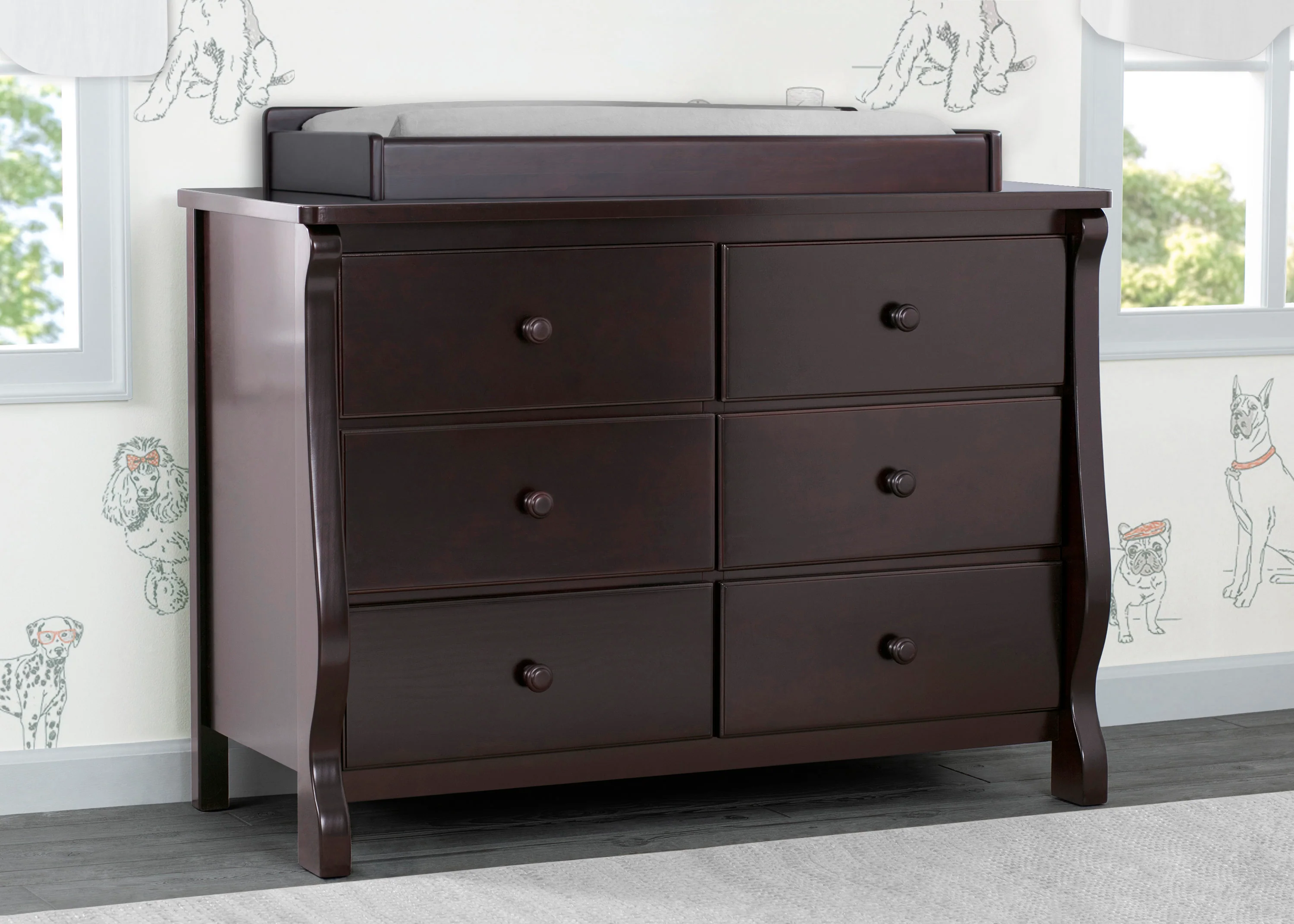 Canton / Eclipse 6 Drawer Dresser with Interlocking Drawers - Image 21