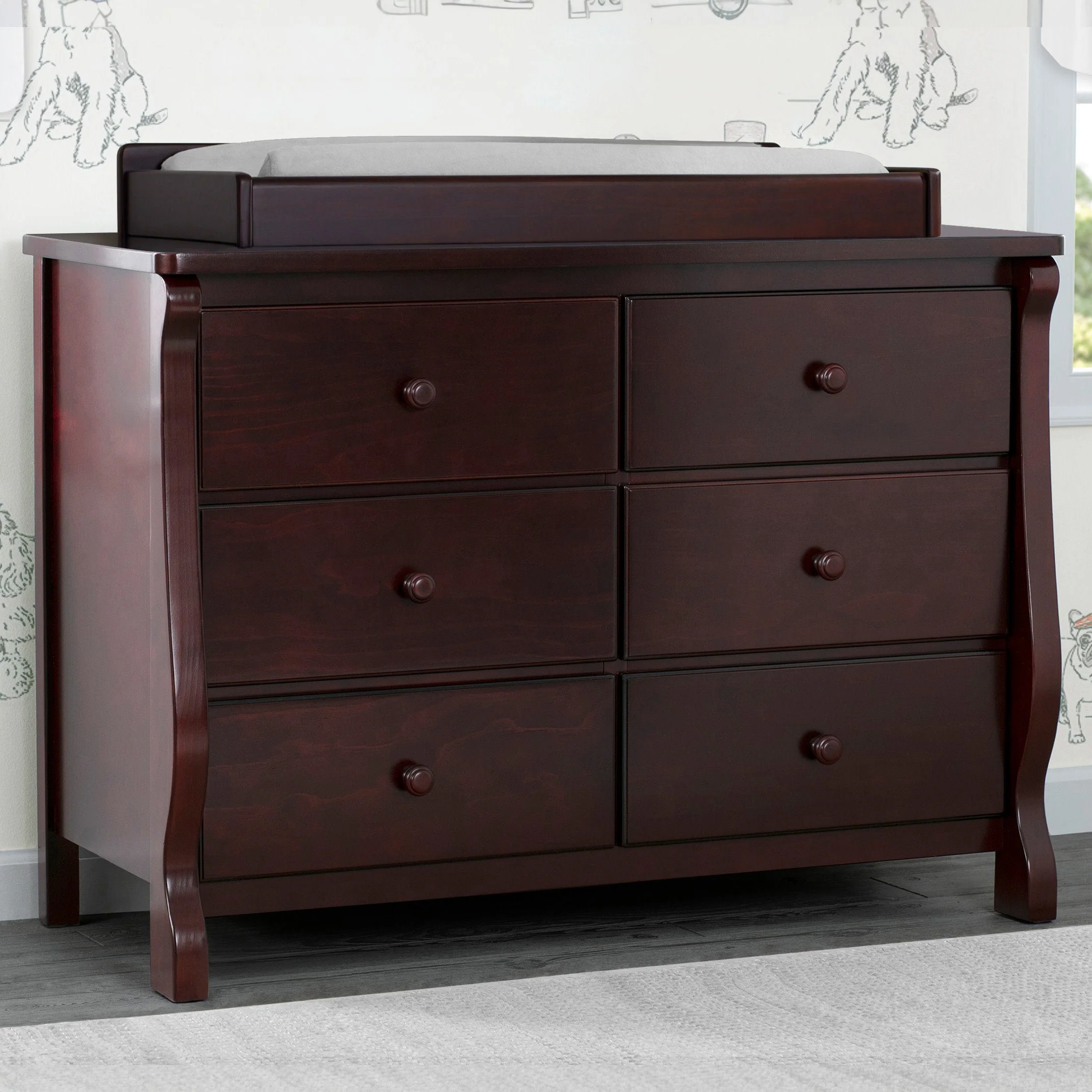 Canton / Eclipse 6 Drawer Dresser with Interlocking Drawers - Image 6