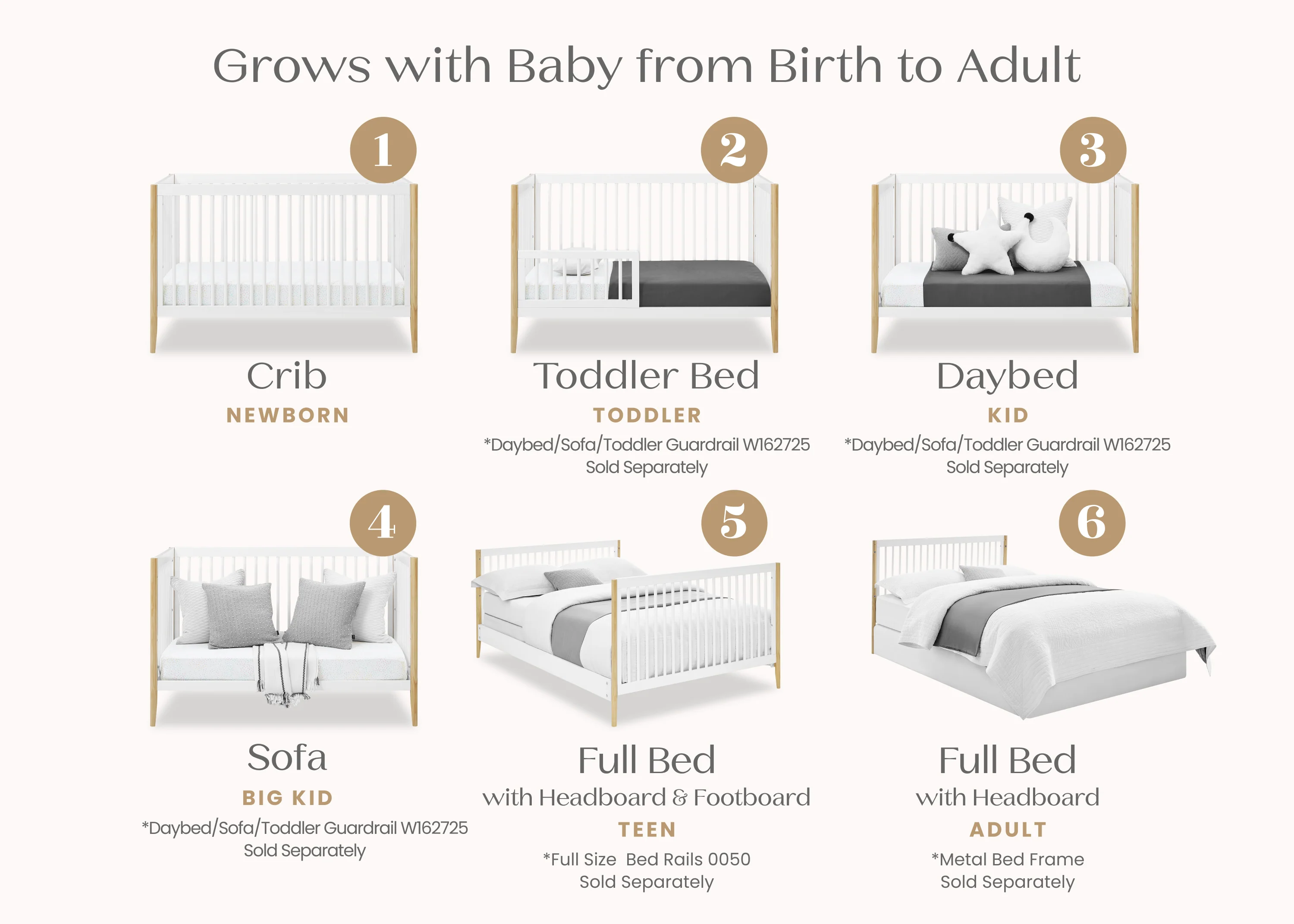 Casey 6-in-1 Convertible Crib - Image 40