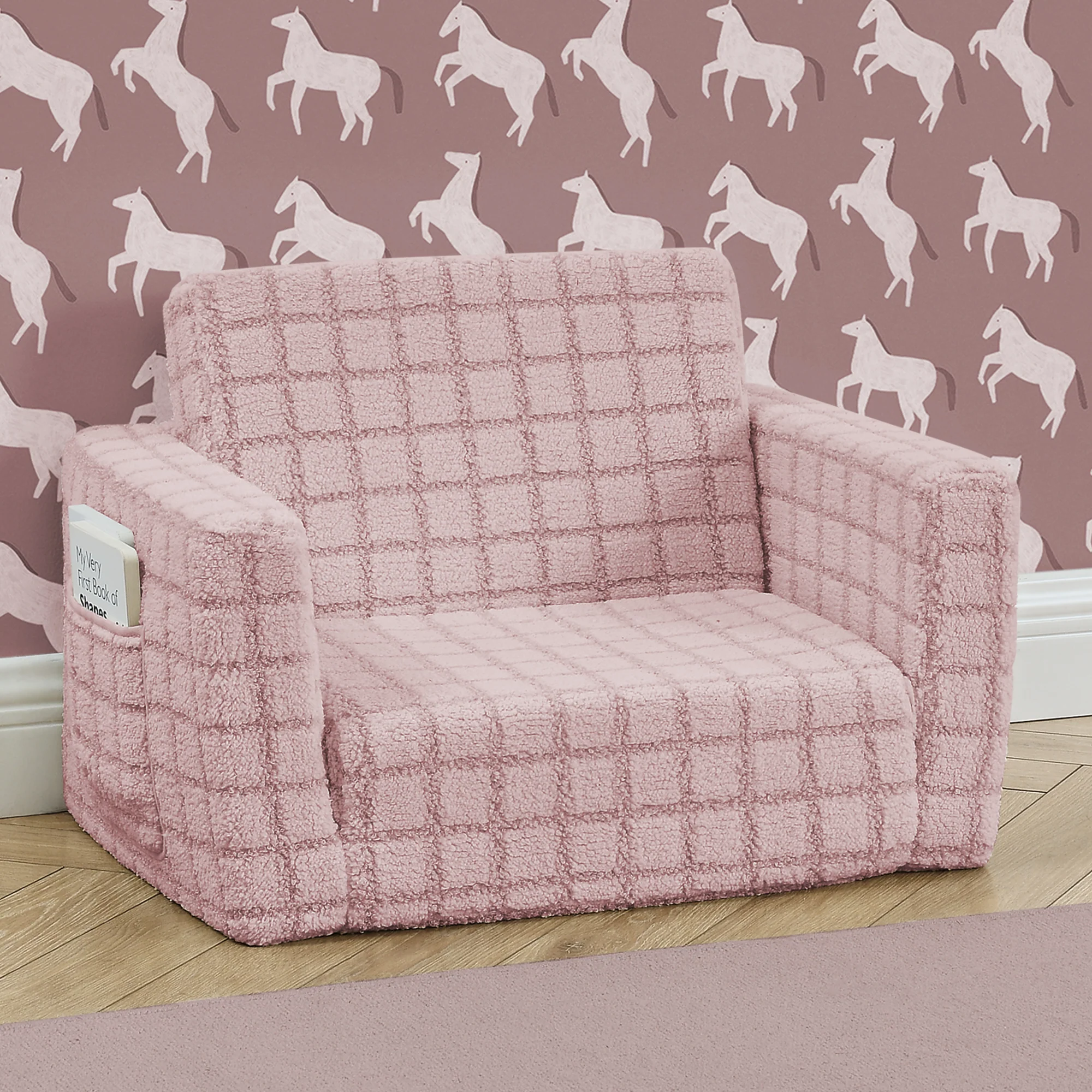 Checkered Cozee Flip-Out 2-in-1 Convertible Chair to Lounger - Image 32