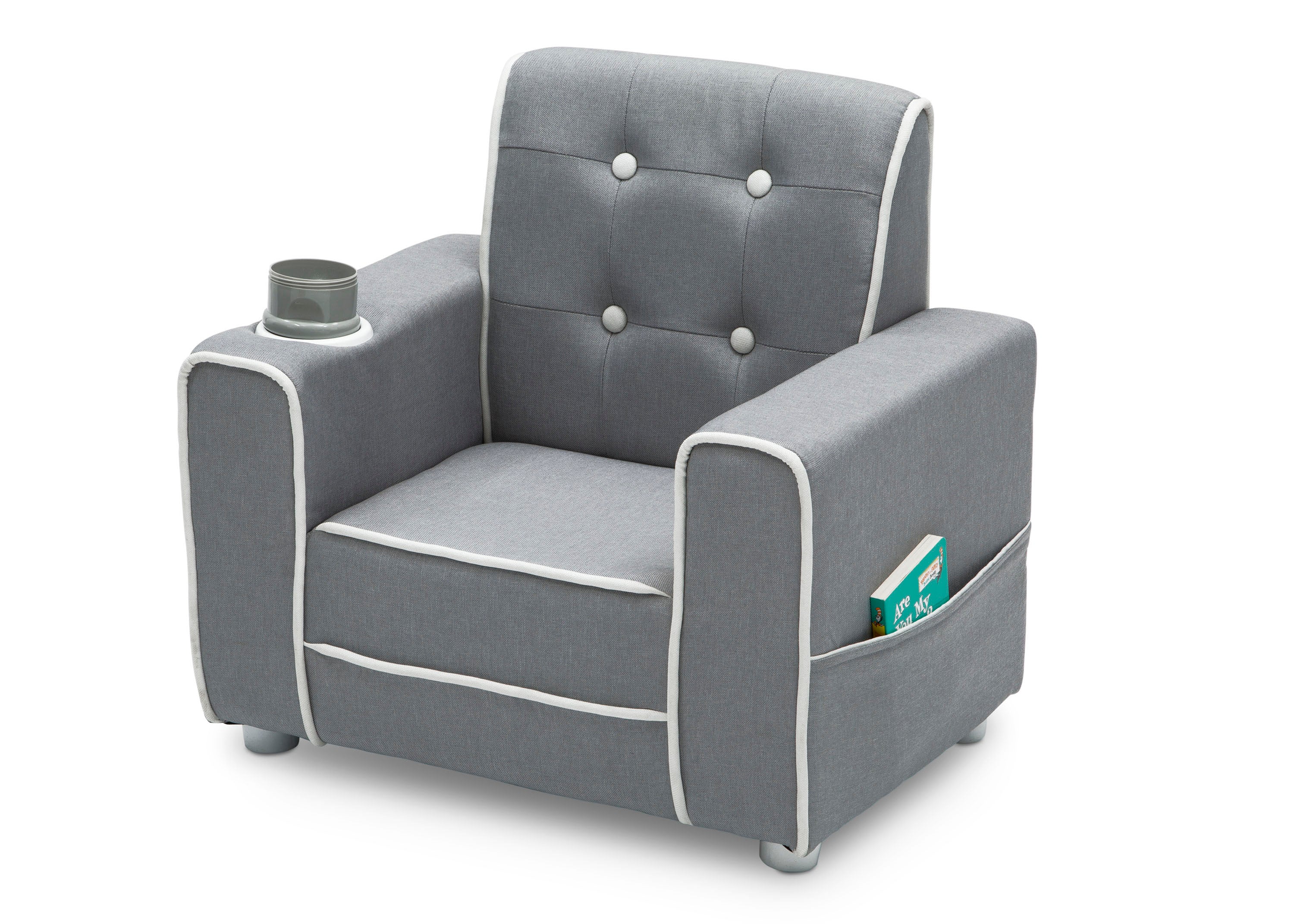 Chelsea Kids Upholstered Chair with Cup Holder - Image 6