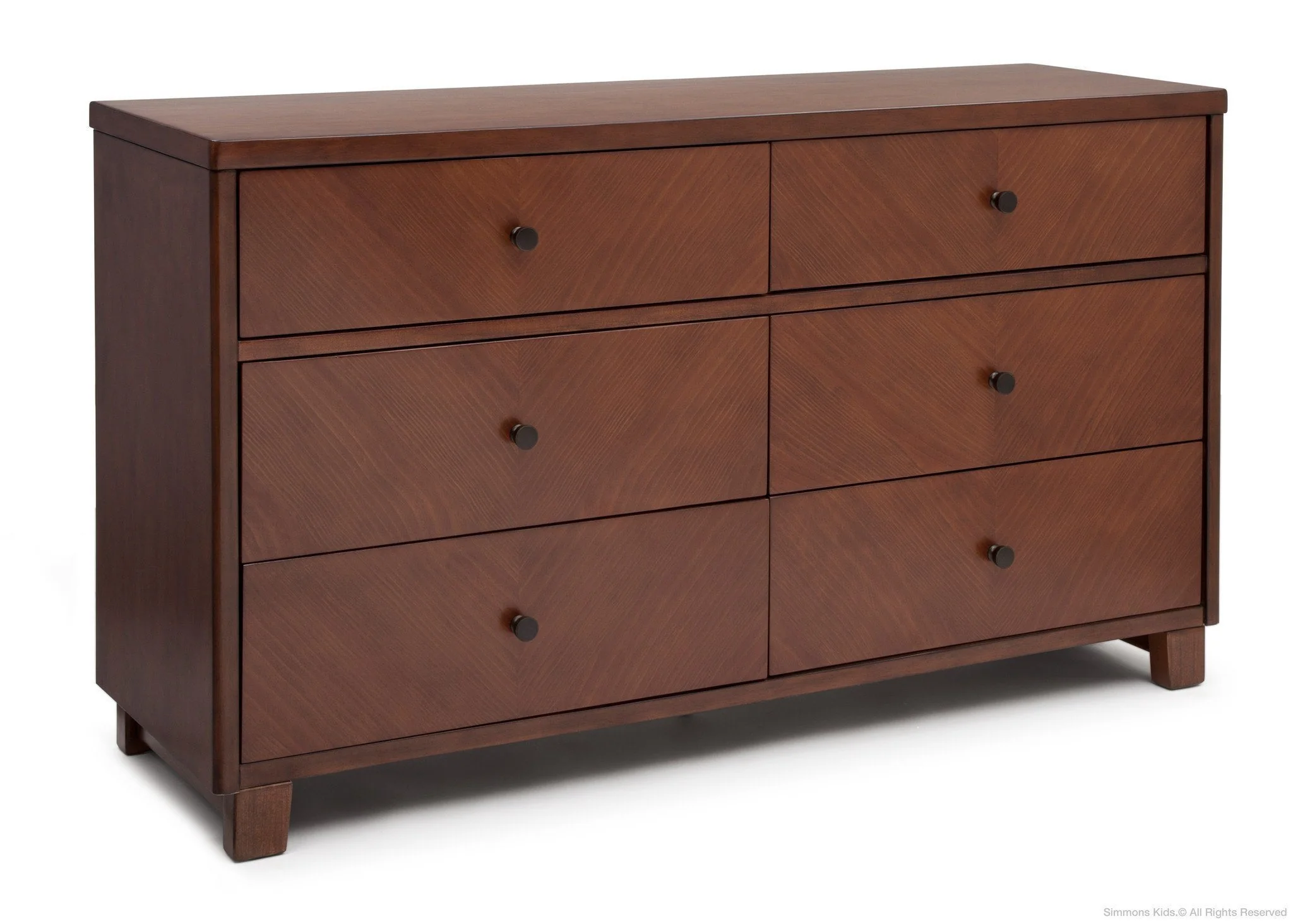 Chevron 6 Drawer Dresser - Image 4