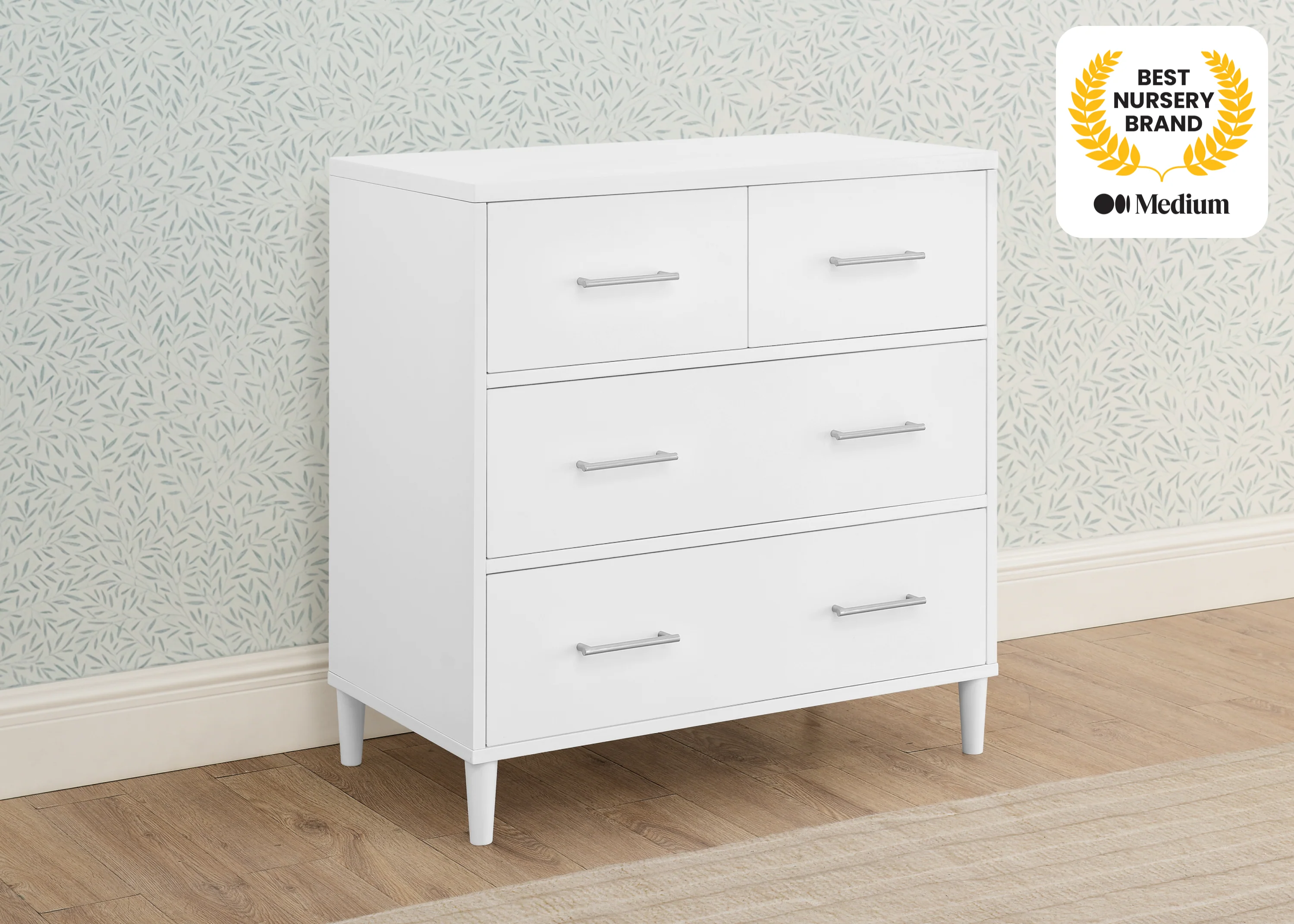 Classic 4 Drawer Dresser with Changing Top and Interlocking Drawers - Image 2