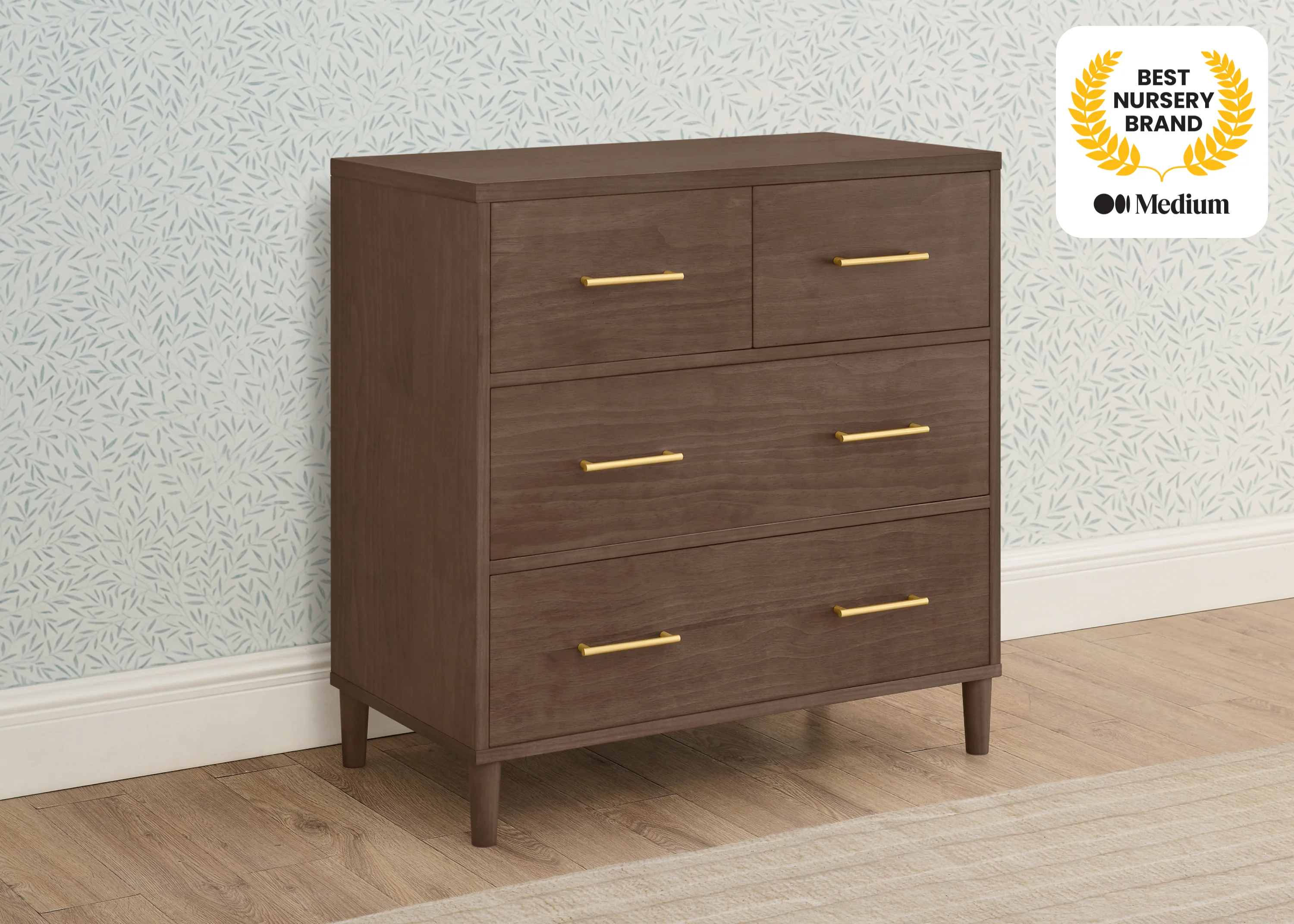 Classic 4 Drawer Dresser with Changing Top and Interlocking Drawers - Image 36
