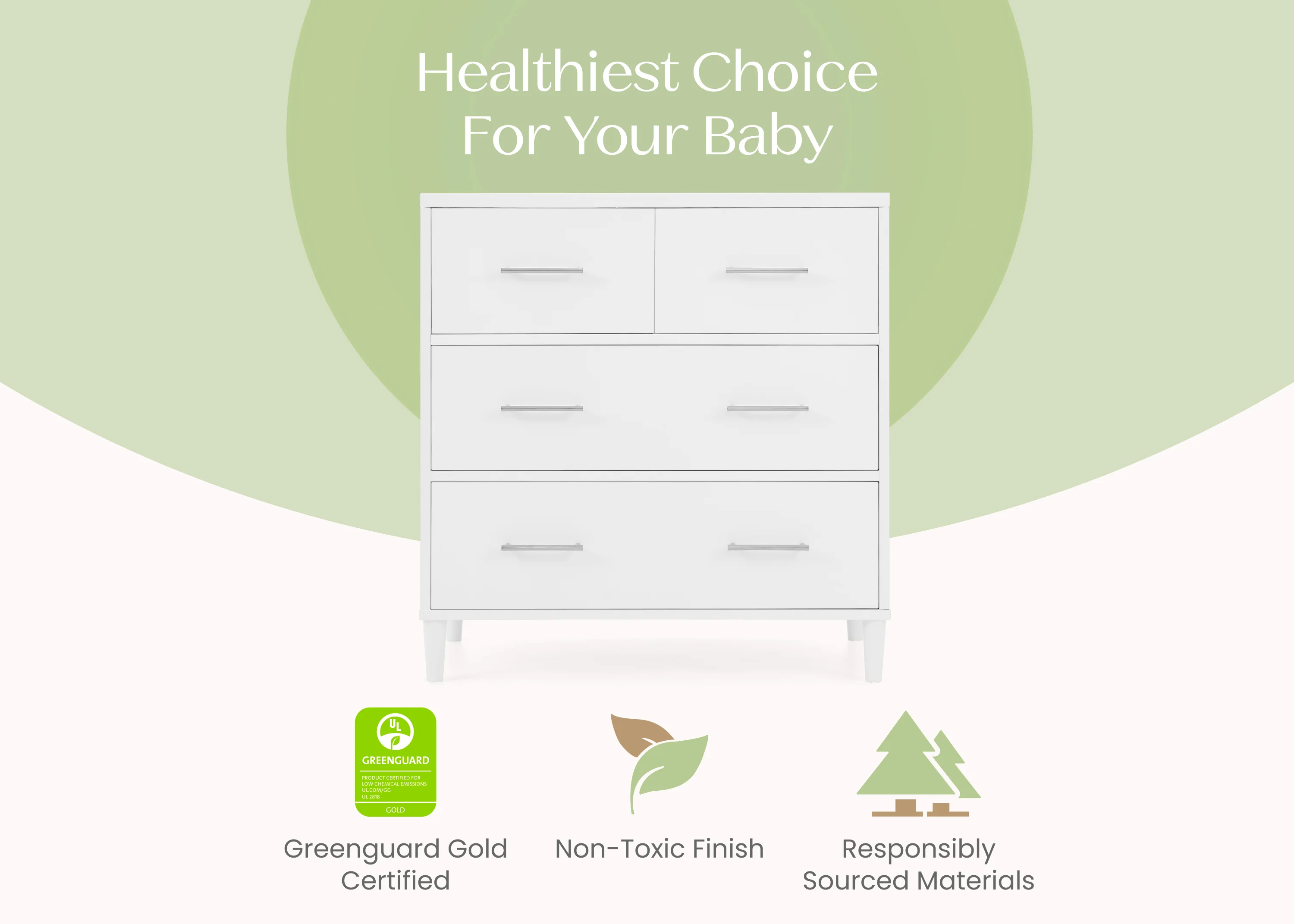 Classic 4 Drawer Dresser with Changing Top and Interlocking Drawers - Image 4