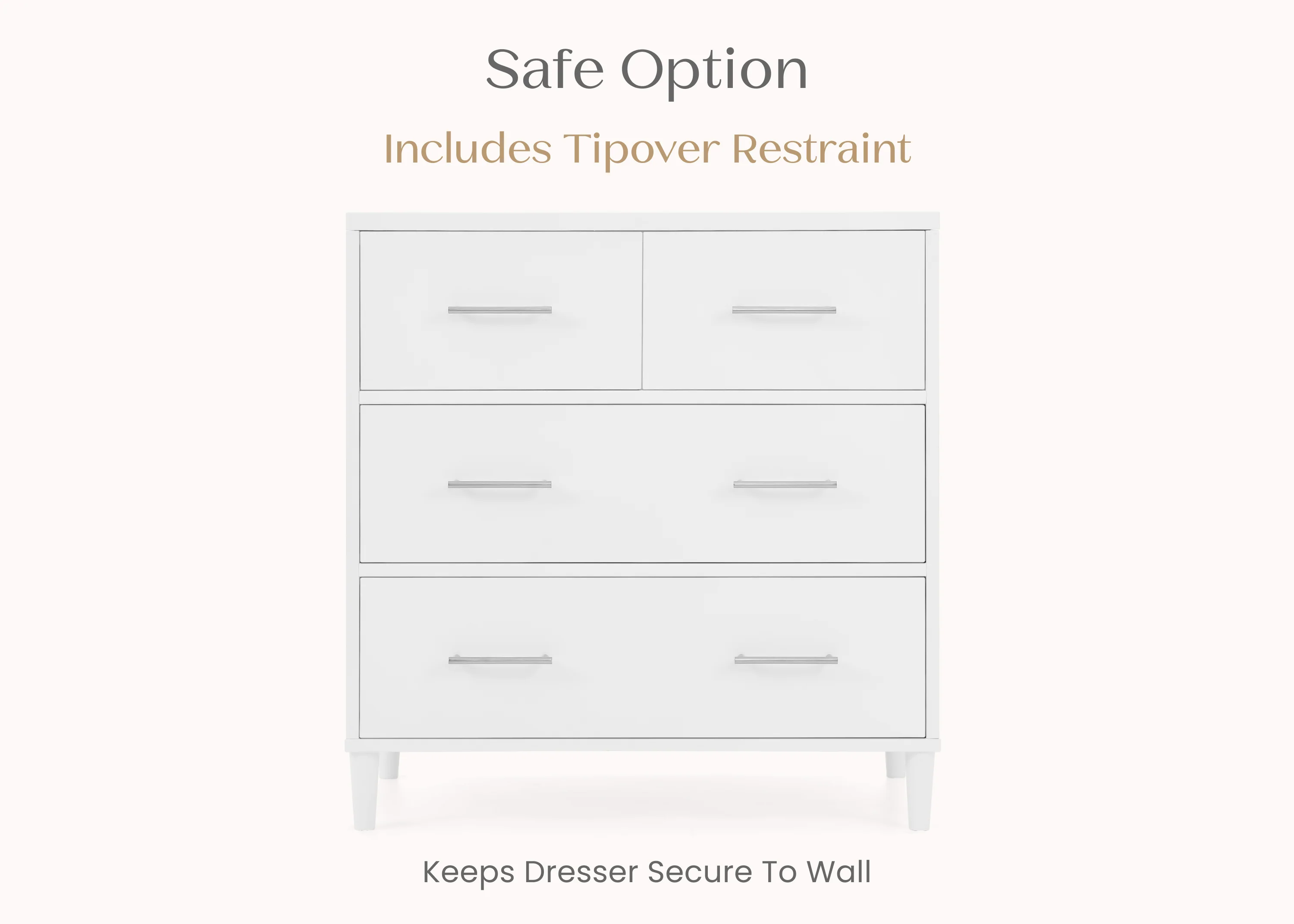 Classic 4 Drawer Dresser with Changing Top and Interlocking Drawers - Image 7