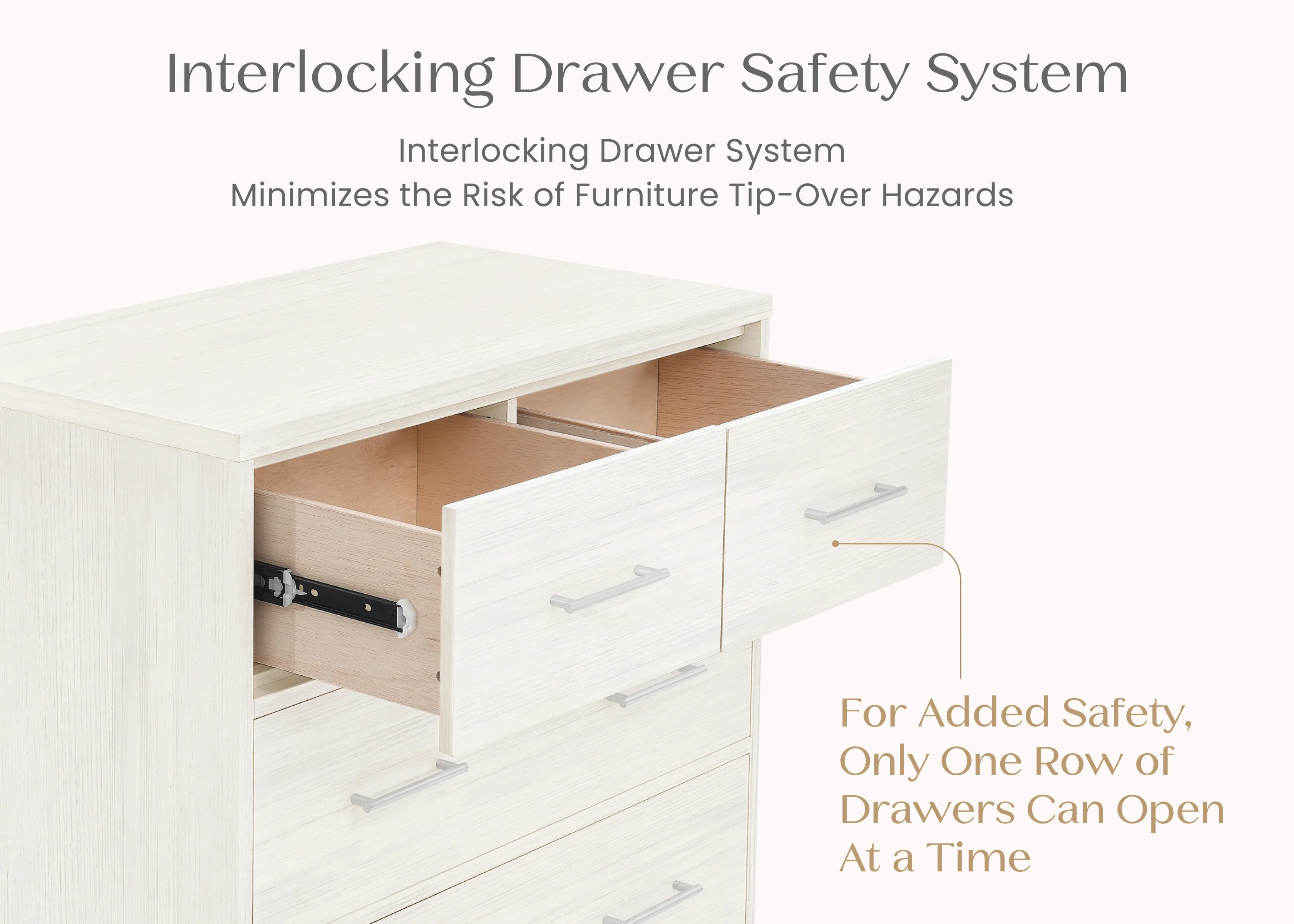 Classic 4 Drawer Dresser with Changing Top and Interlocking Drawers - Image 74