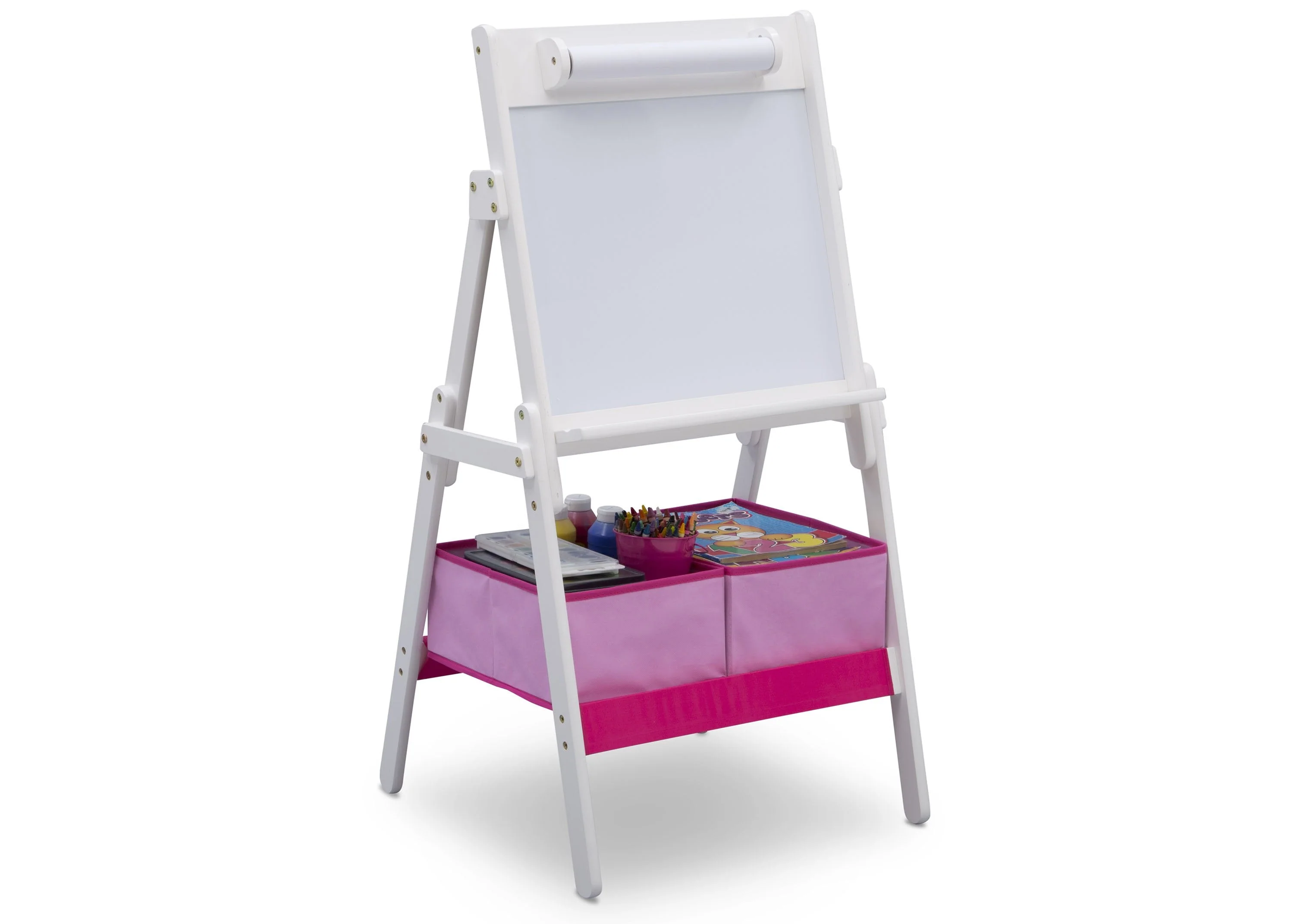 Classic Kids Whiteboard/Dry Erase Easel with Paper Roll and Storage - Image 2
