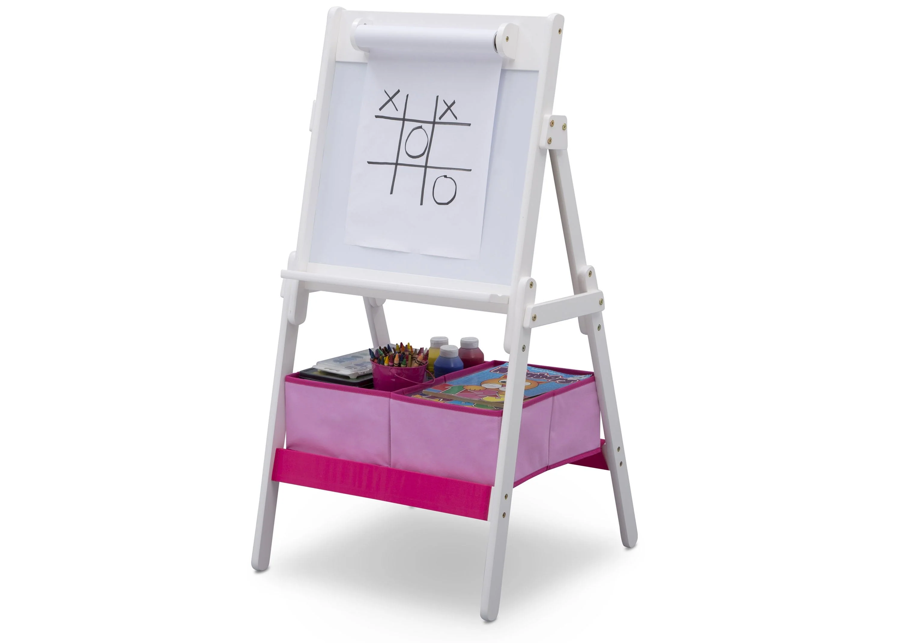 Classic Kids Whiteboard/Dry Erase Easel with Paper Roll and Storage - Image 3