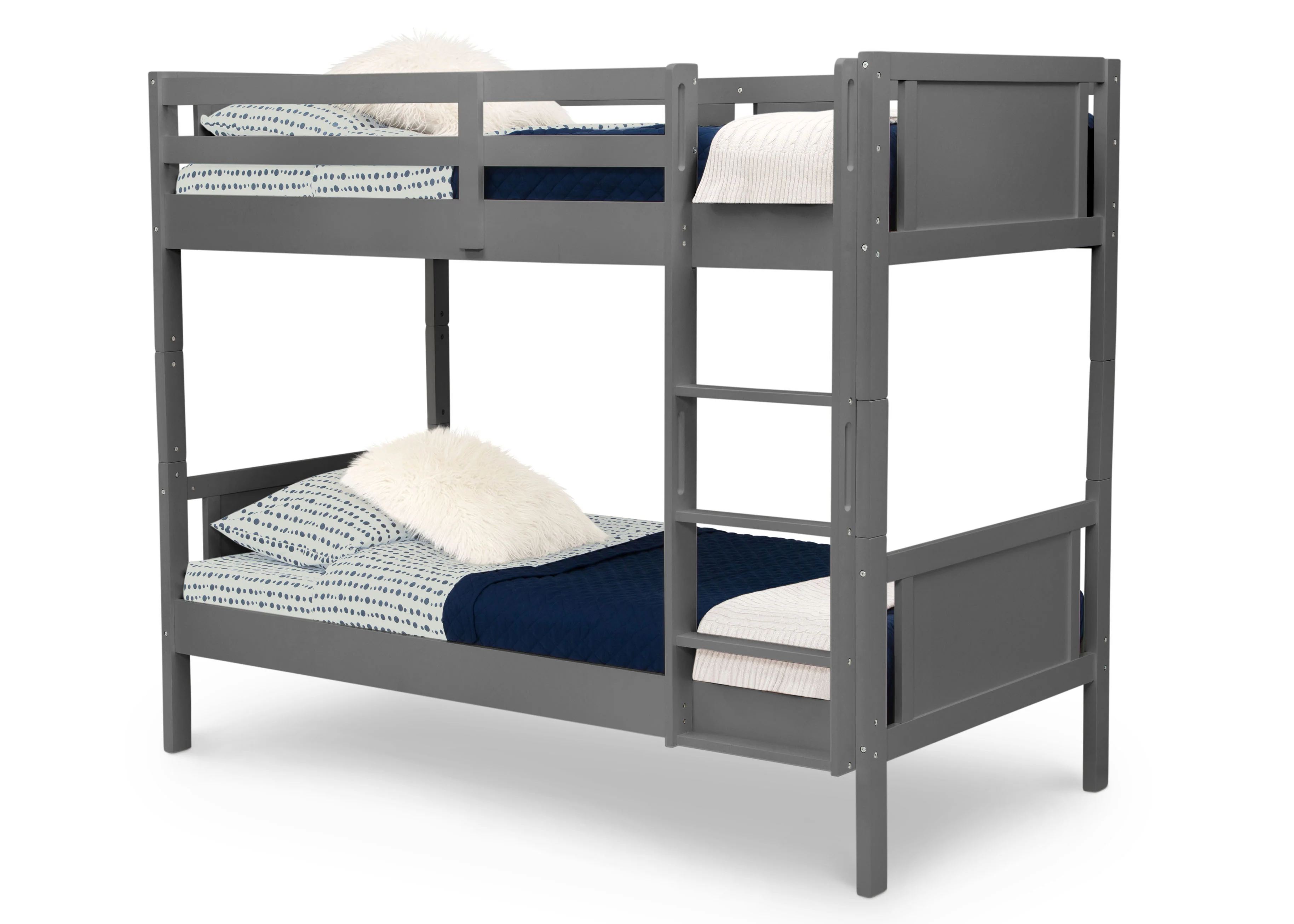 Convertible Twin Bunk Bed with Ladder and Guardrails - Image 13