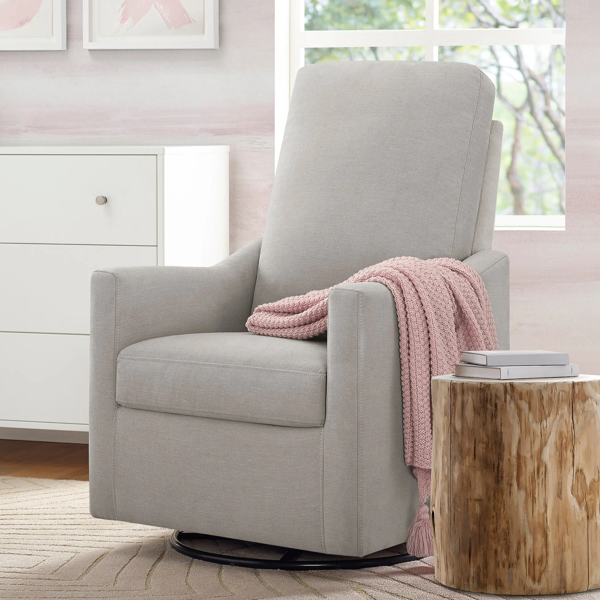Andie Nursery Glider Swivel Chair with LiveSmart Fabric - Image 22