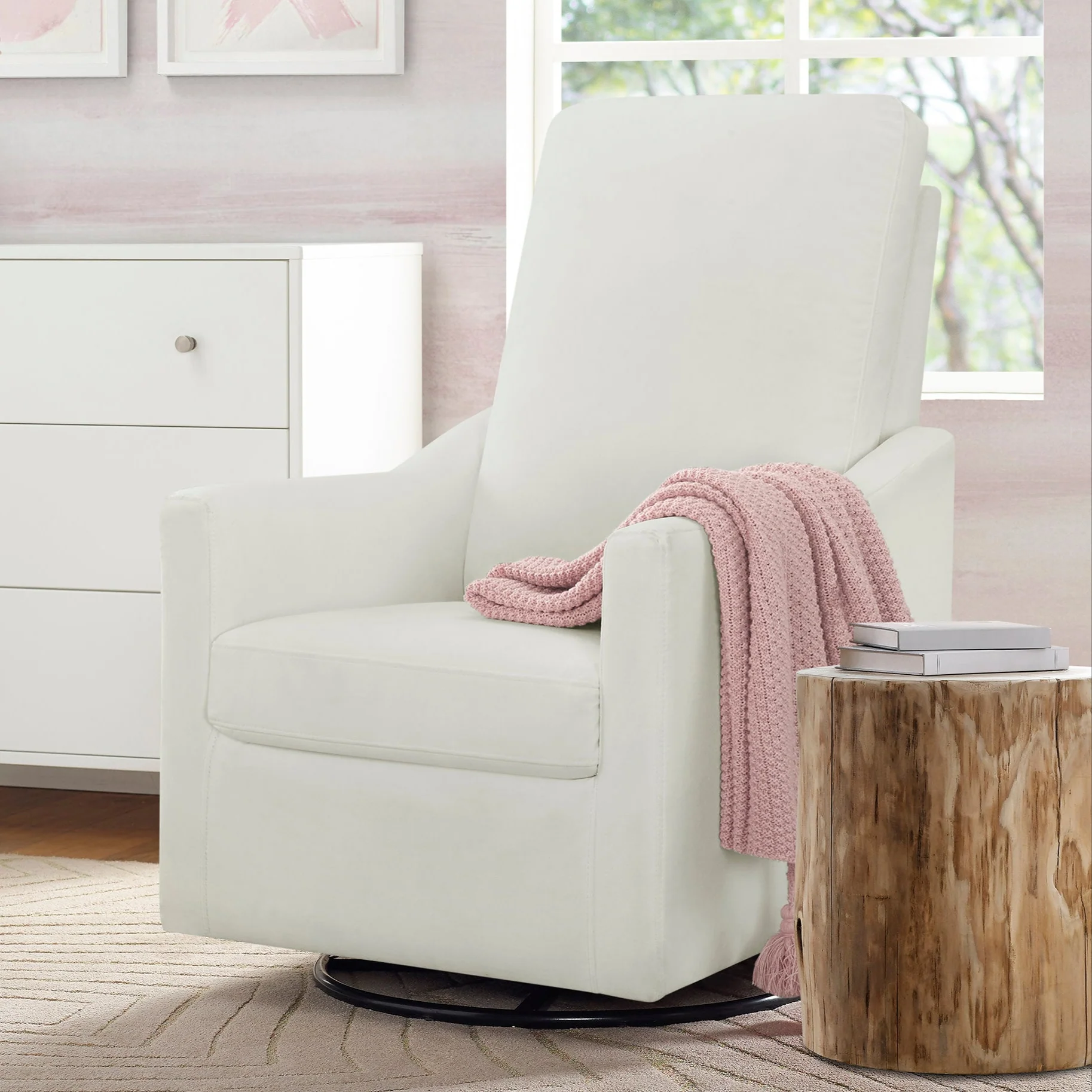 Andie Nursery Glider Swivel Chair with LiveSmart Fabric - Image 28