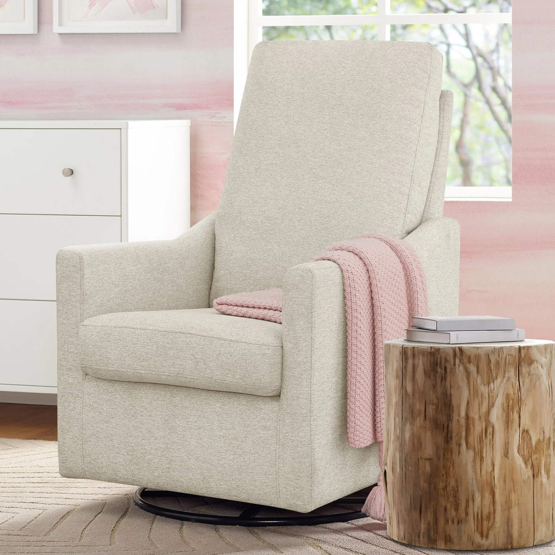 Andie Nursery Glider Swivel Chair with LiveSmart Fabric - Image 32