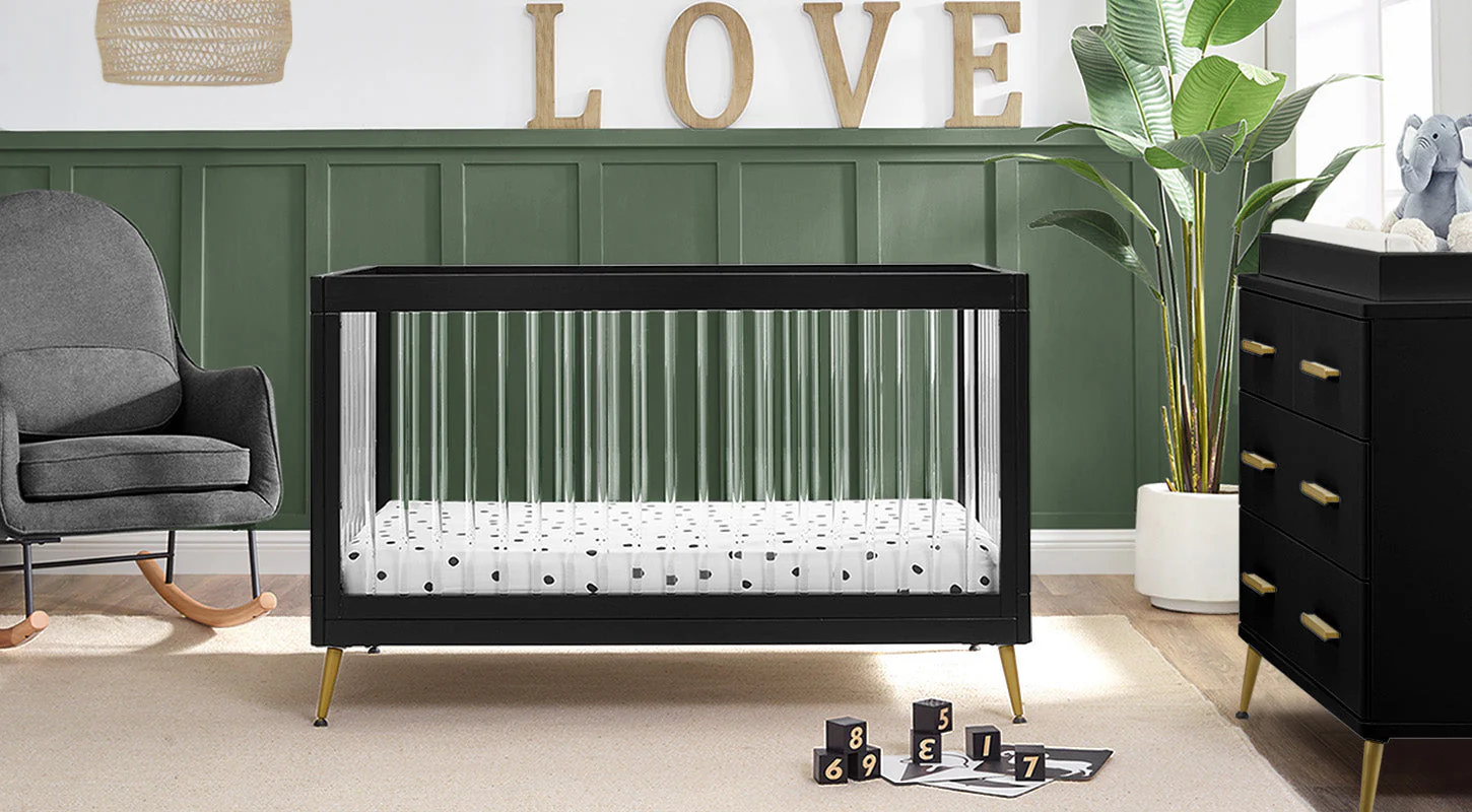 Sloane 4-in-1 Acrylic Convertible Crib - Image 9