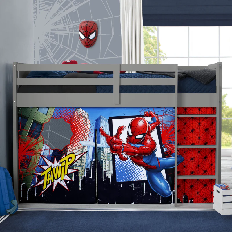 Spider-Man Loft Bed Tent - Curtain Set for Twin Loft Bed - Image 6