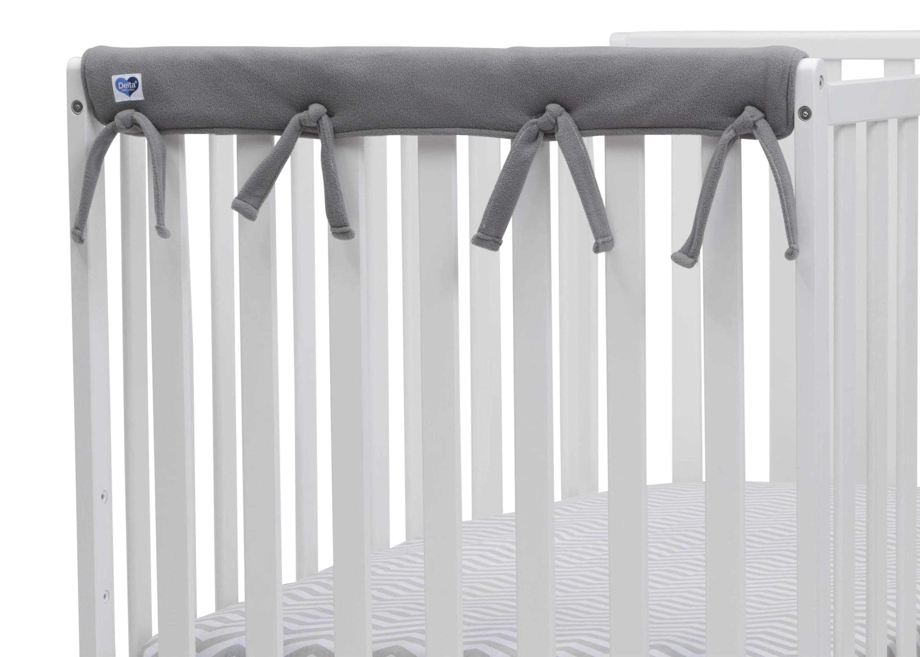 Waterproof Fleece Crib Rail Covers/Protectors for Short Side Rails, 2 Pack - Image 3