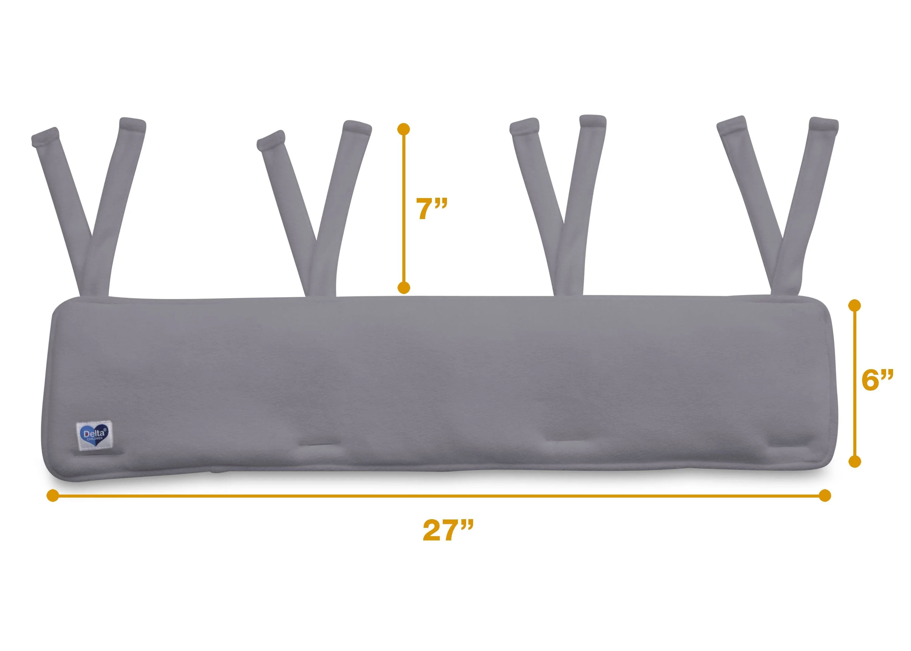Waterproof Fleece Crib Rail Covers/Protectors for Short Side Rails, 2 Pack - Image 5