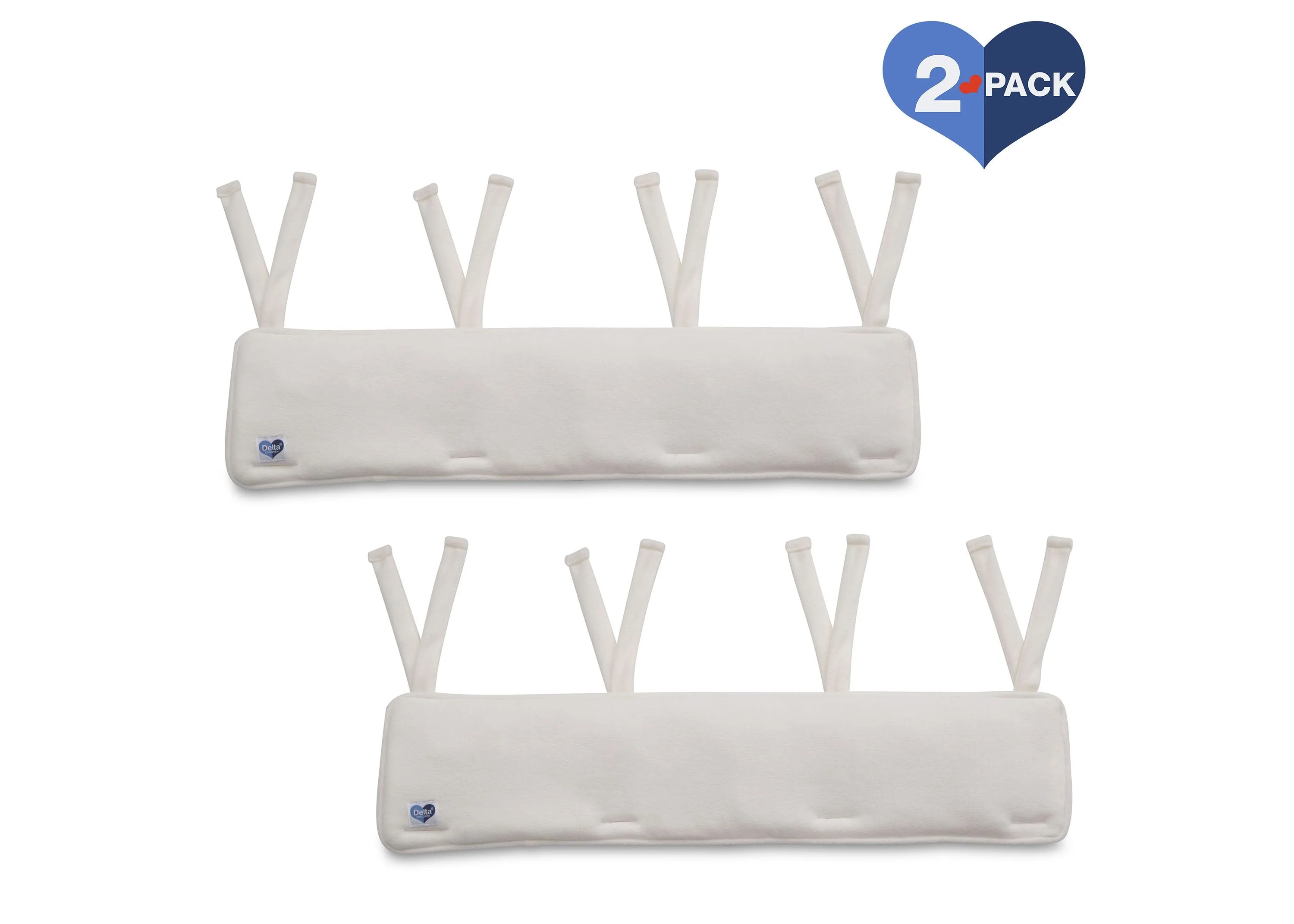 Waterproof Fleece Crib Rail Covers/Protectors for Short Side Rails, 2 Pack - Image 9