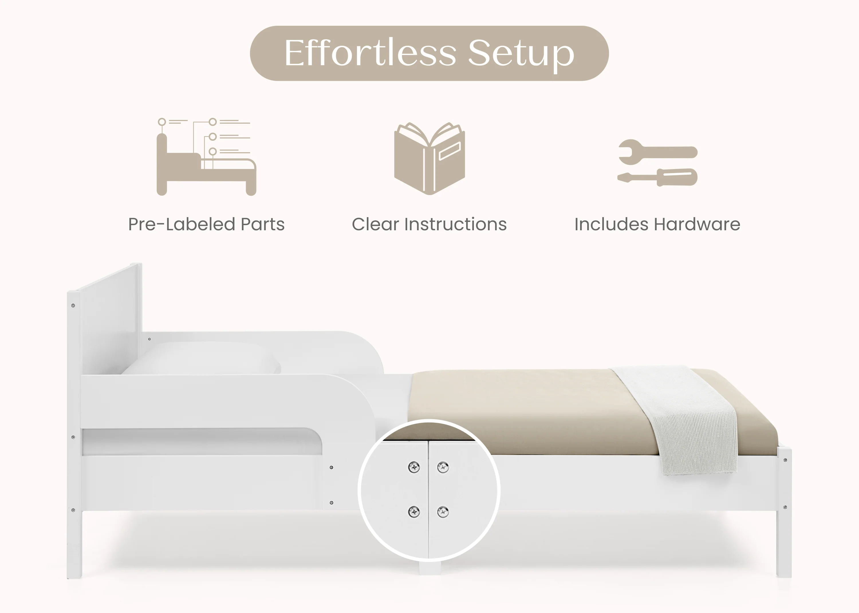 Cora Wood Twin Bed with Removable Guardrails - Image 20
