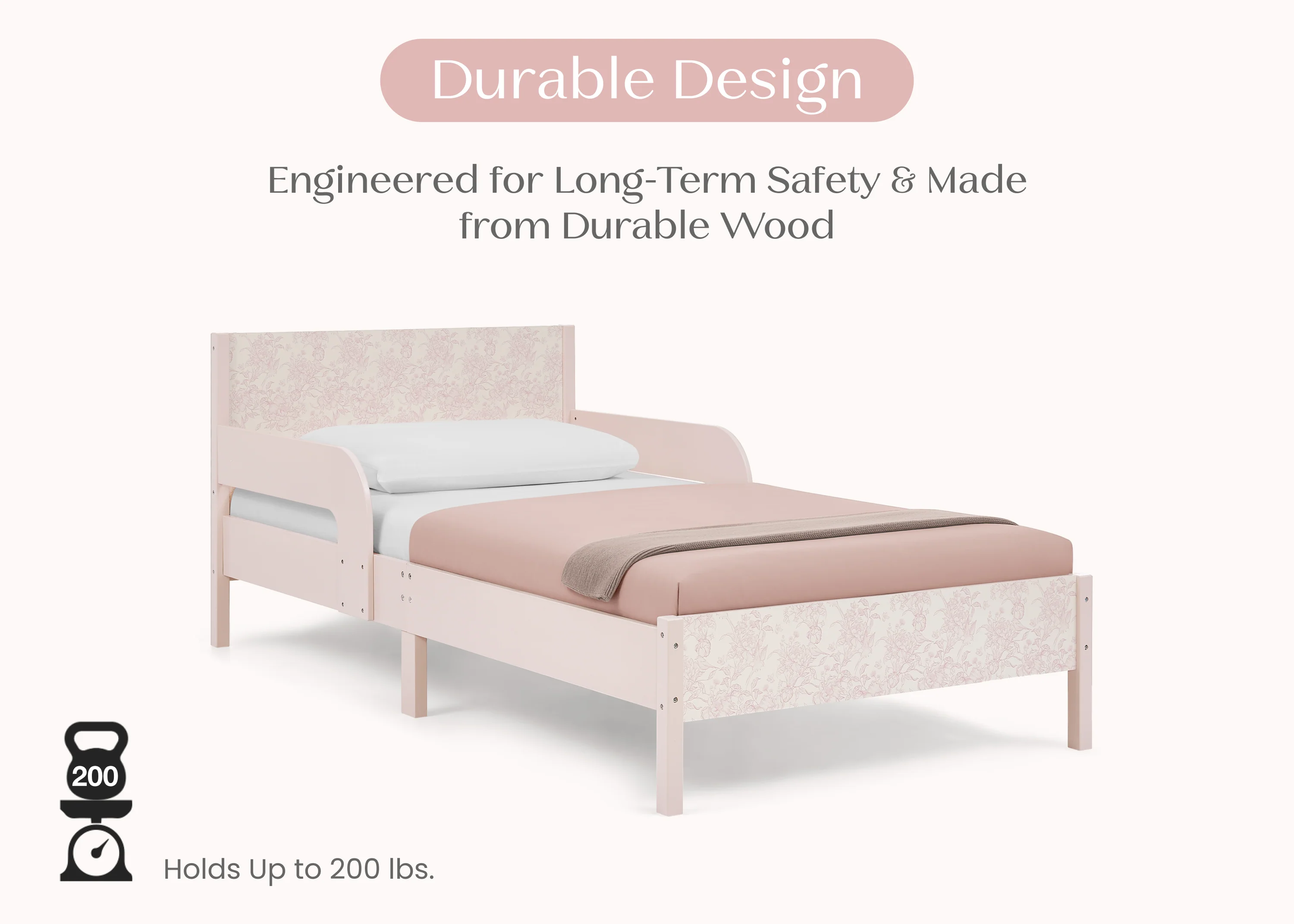 Cora Wood Twin Bed with Removable Guardrails - Image 32