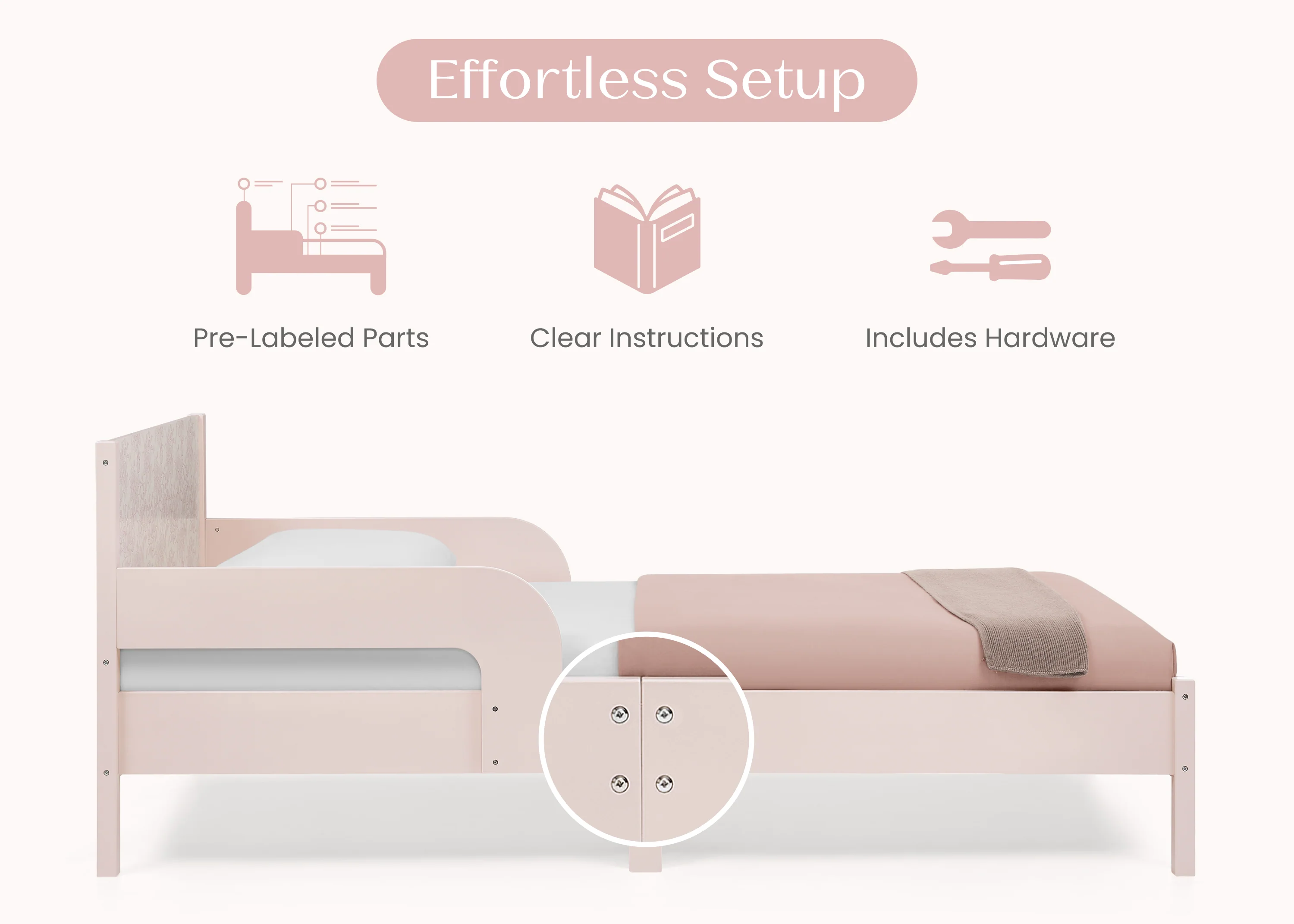 Cora Wood Twin Bed with Removable Guardrails - Image 33