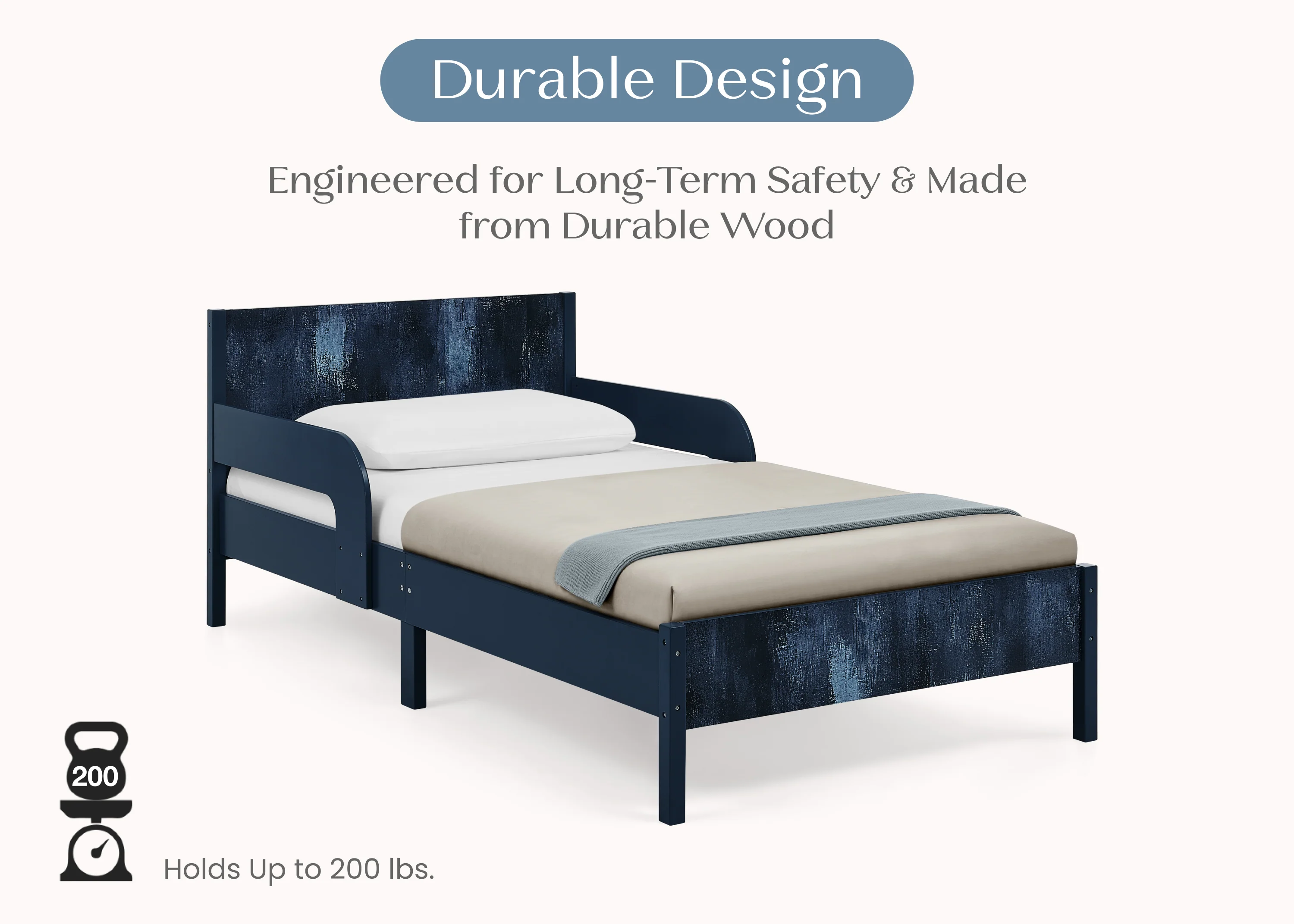 Cora Wood Twin Bed with Removable Guardrails - Image 58