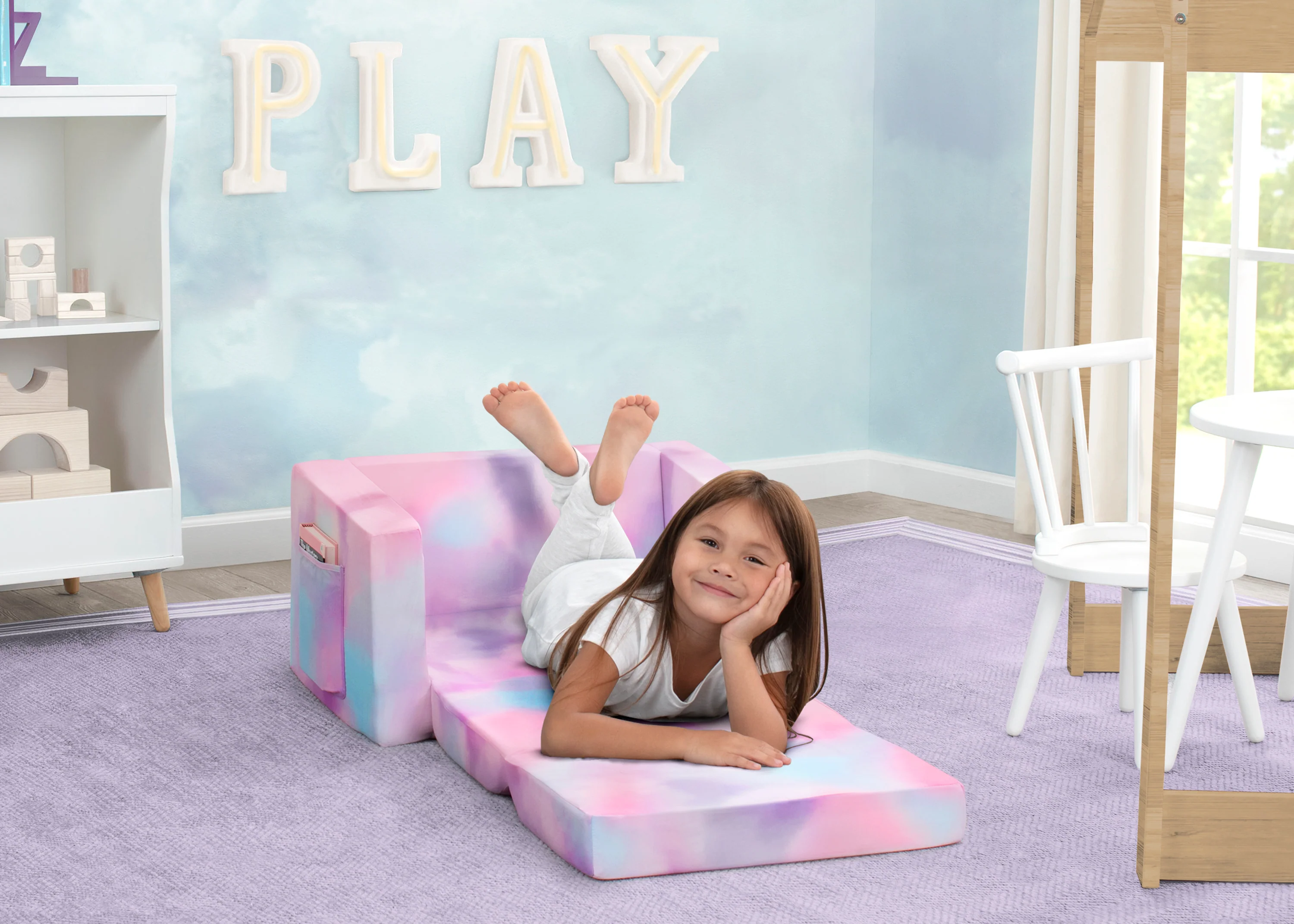 Cozee Flip-Out Chair - 2-in-1 Convertible Chair to Lounger for Kids - Image 2