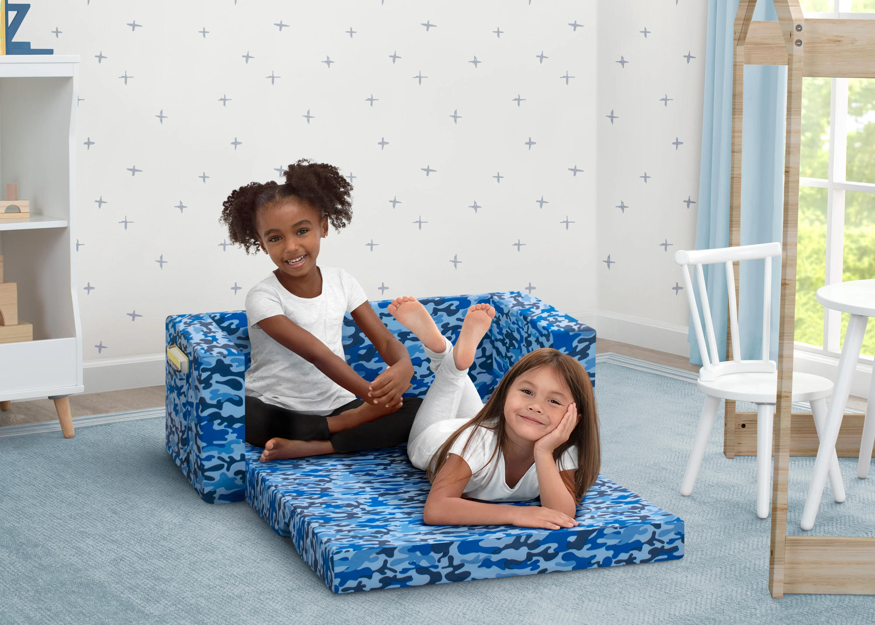 Cozee Flip-Out Sofa - 2-in-1 Convertible Sofa to Lounger for Kids - Image 2