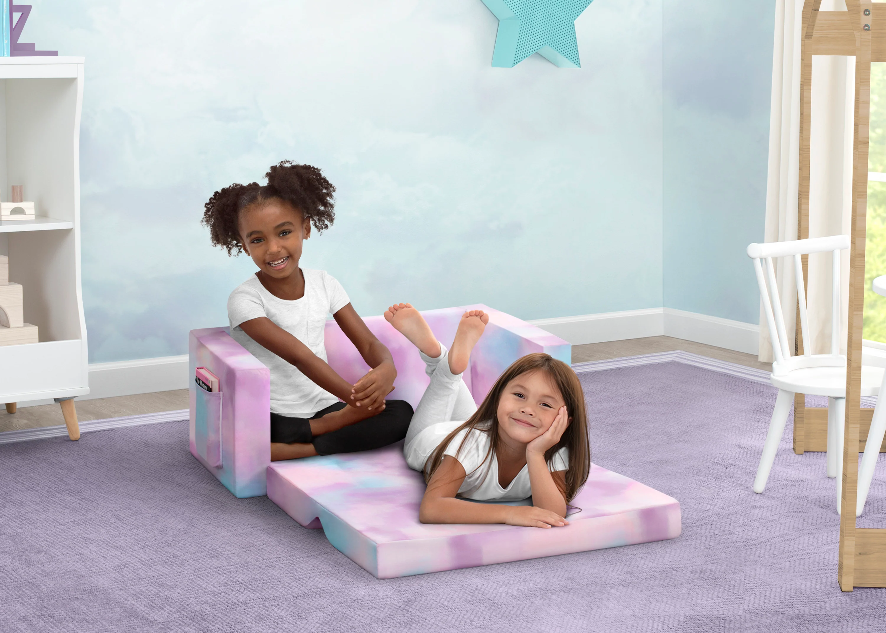 Cozee Flip-Out Sofa - 2-in-1 Convertible Sofa to Lounger for Kids - Image 8